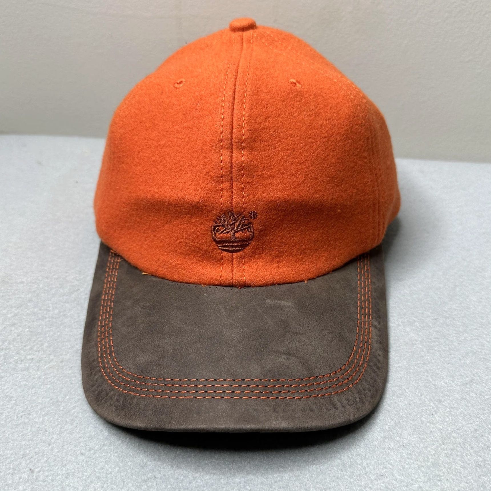 Timberland VINTAGE Timberland Hat Cap Strap Back Men One Size Orange Wool Suede Brim Baseball Cap Outdoor Adjustable Mens Size ONE SIZE - 2 Thumbnail