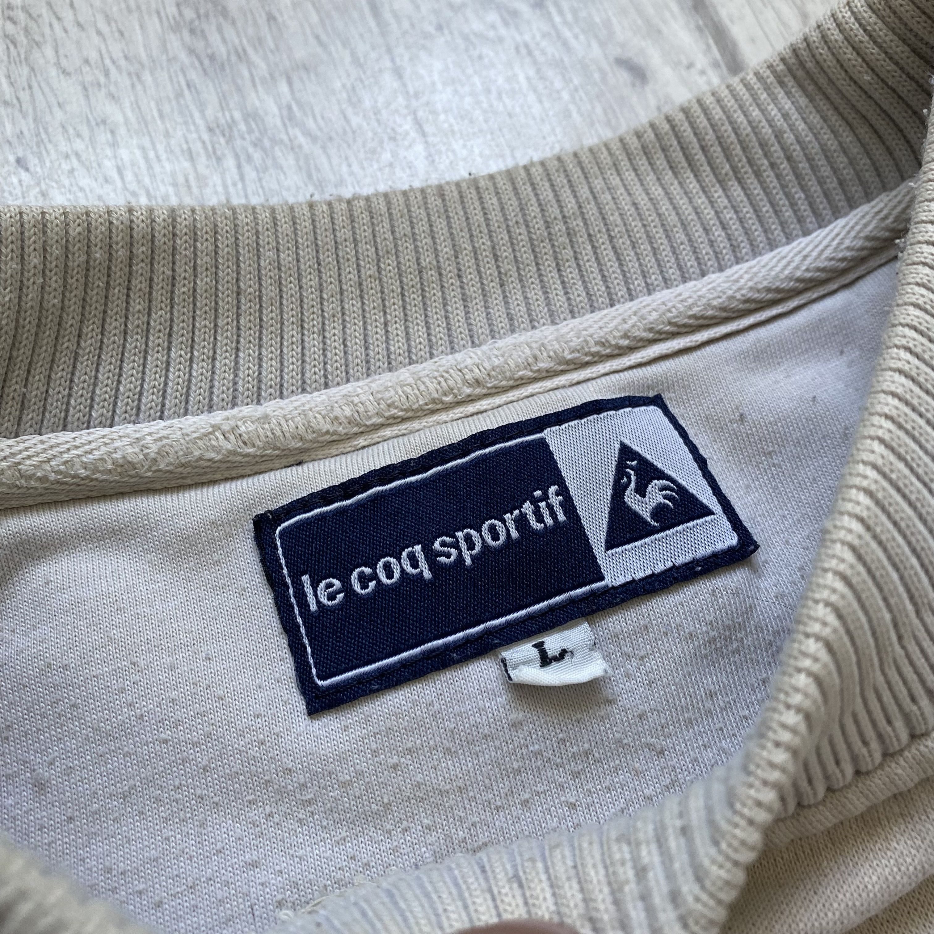 Le Coq Sportif 🐓Vintage 90s Le Coq Spotif heavy Boxy sweatshirt Distressed Size US L / EU 52-54 / 3 - 10 Thumbnail