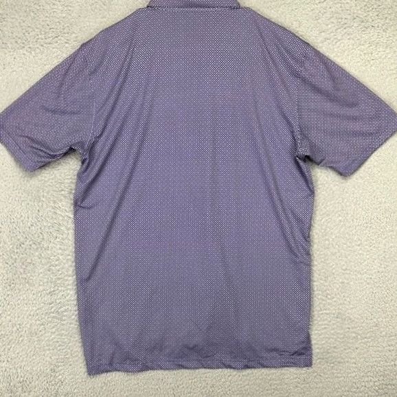 Vintage Turtleson Polo Shirt Mens Medium Purple Geometric Golf Short Sleeve Athletic Fit Cotton? Polyester Spandex? 45 Chest 29 Length Size US M / EU 48-50 / 2 - 2 Thumbnail