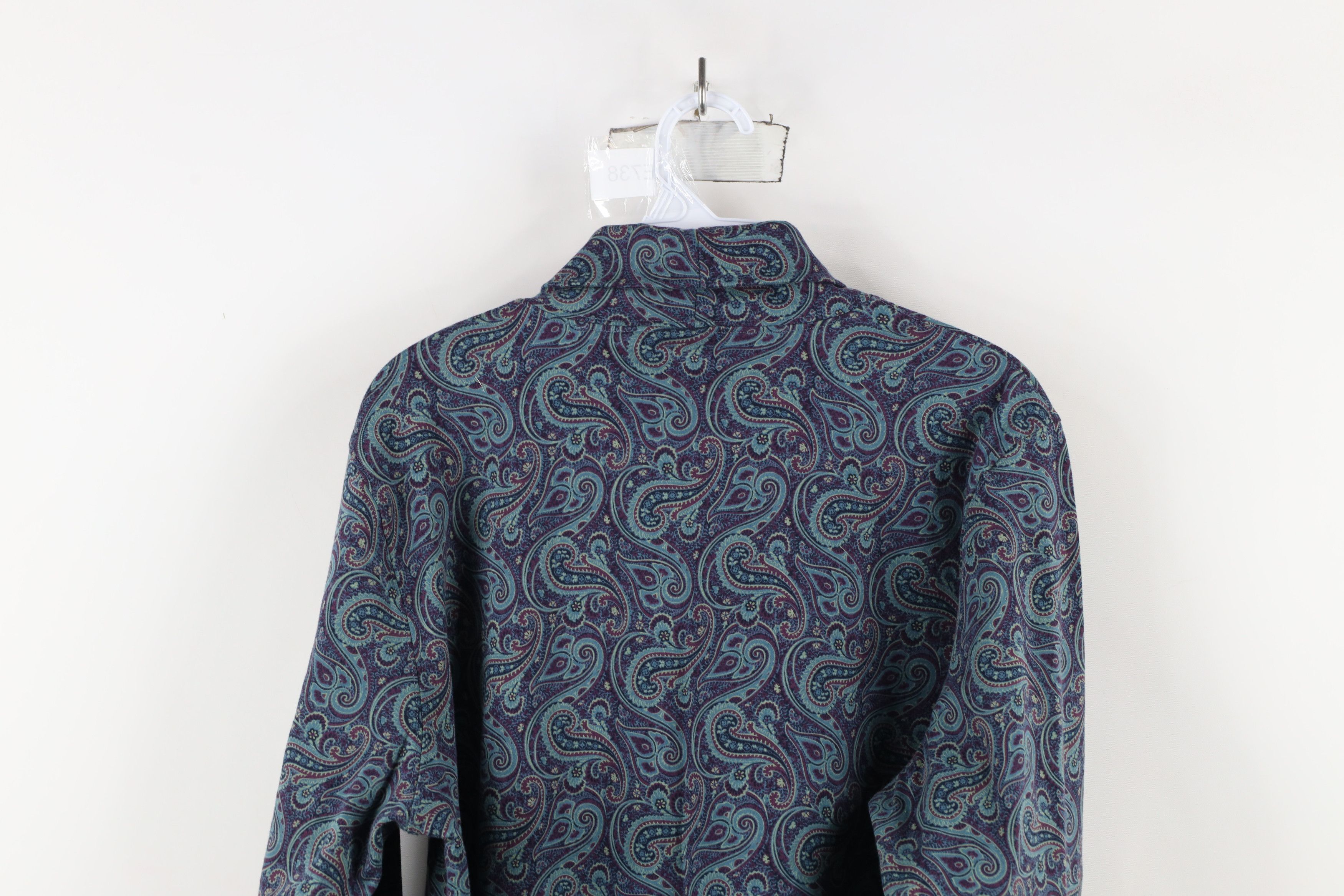 Lands' End × Vintage Vintage 90s Lands End All Over Print Turtleneck T-Shirt Size XL / US 12-14 / IT 48-50 - 9 Thumbnail