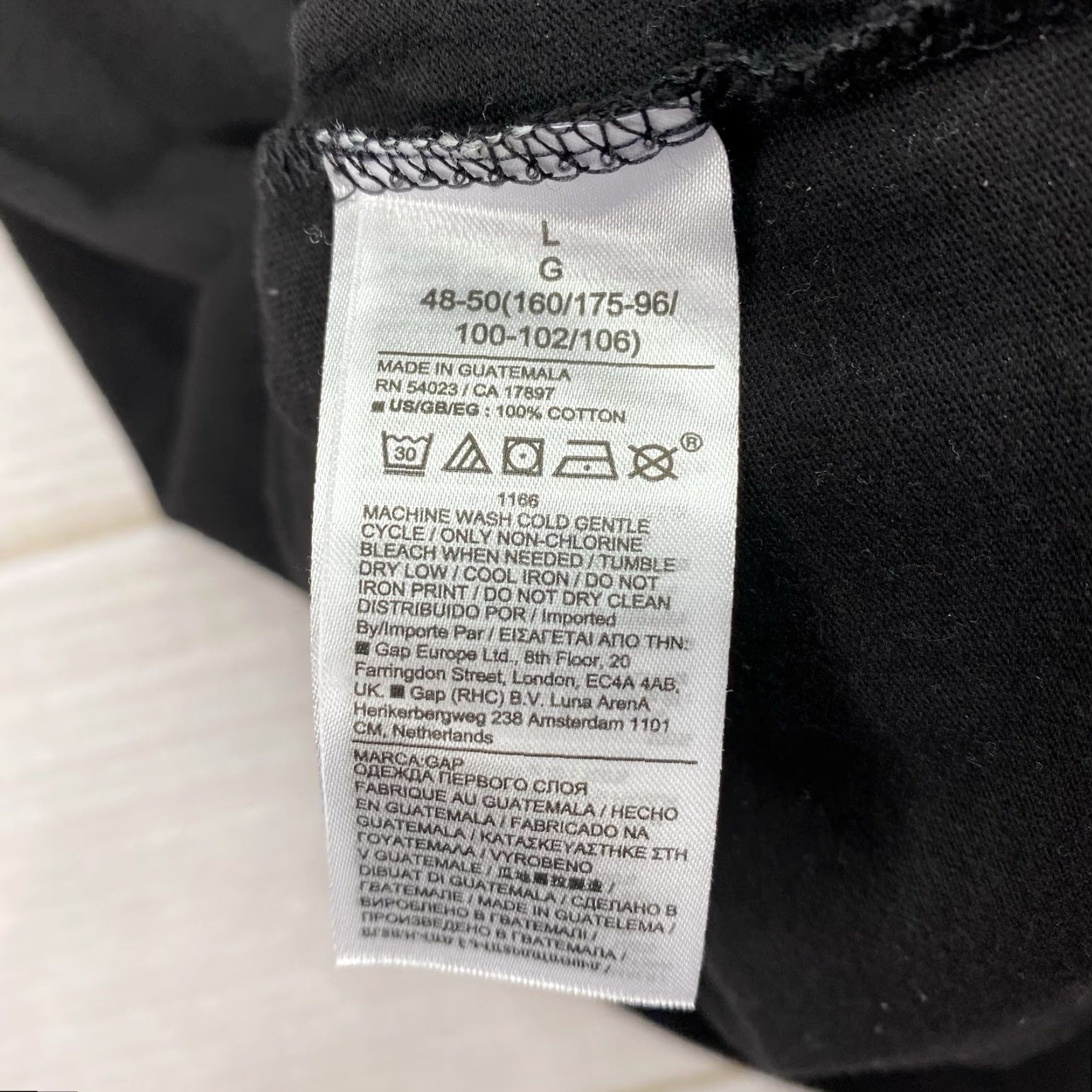 Gap GAP Shirt Womens L Black Logo Front Spellout Short Cap Sleeve Basic Retro Size L / US 10 / IT 46 - 4 Thumbnail