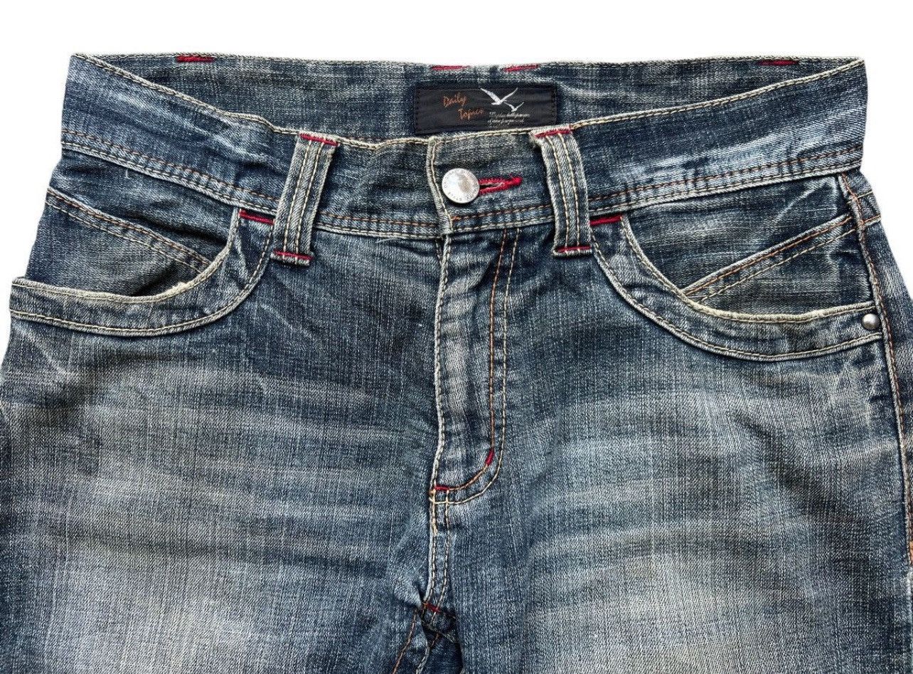Japanese Brand Daily Topic Punk Gothic Distressed Denim Jeans 34x31 Size US 34 / EU 50 - 6 Thumbnail