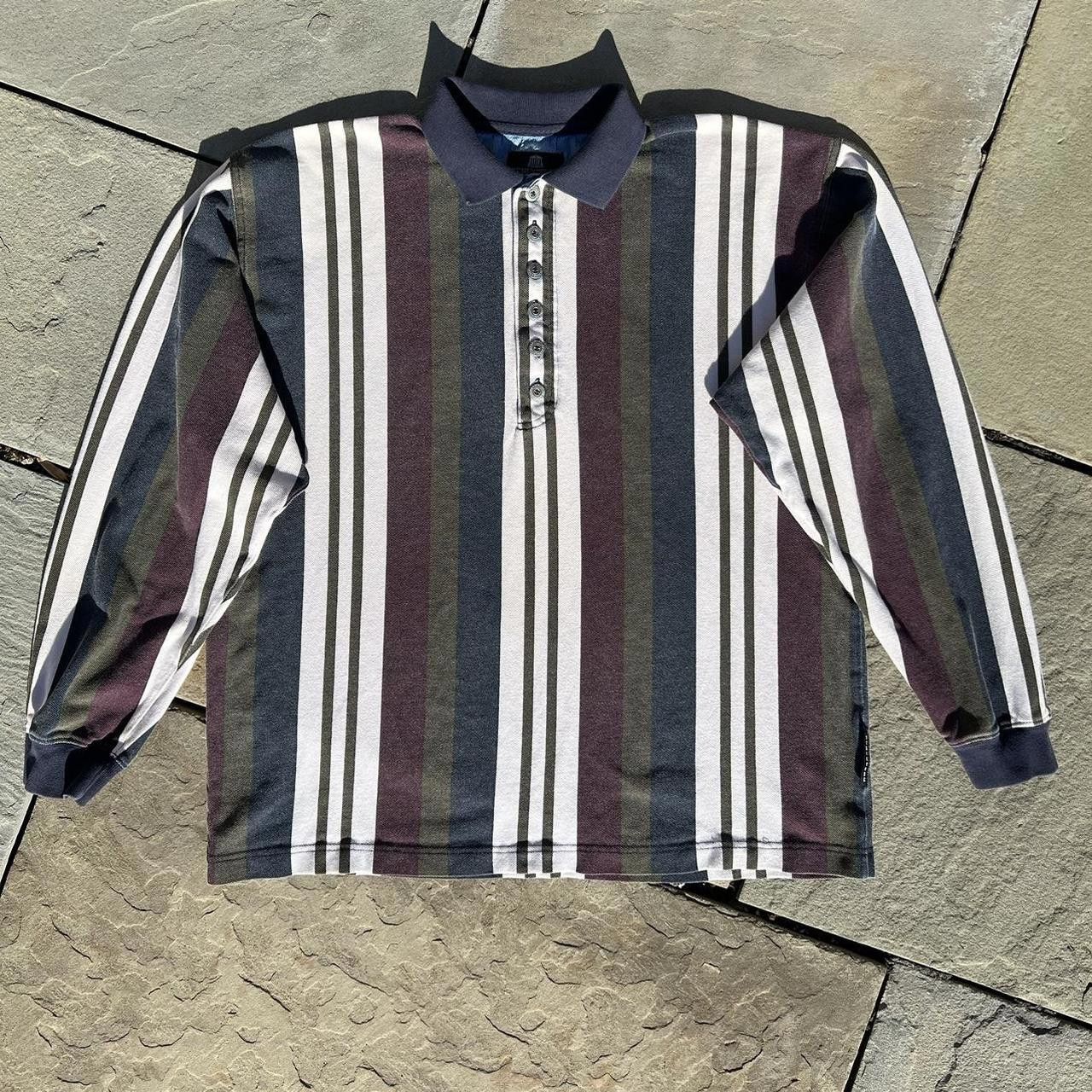 Structure Vertical Thick Striped Striped Rugby Polo | Grailed