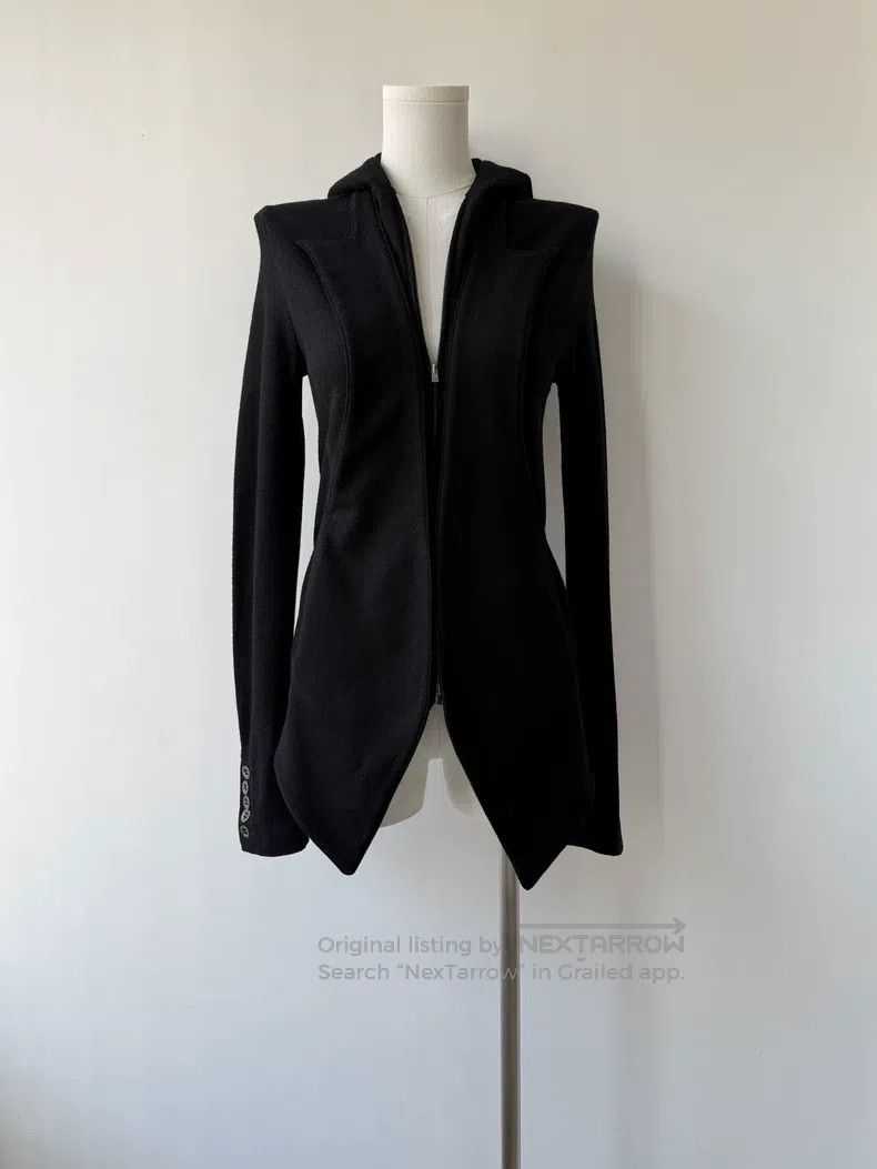 Yohji Yamamoto 08 AW Red Label Shaped Wool Hooded Suit Jac