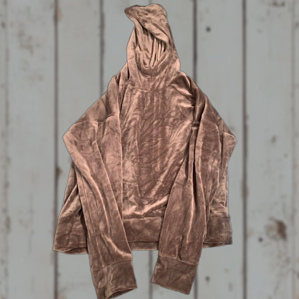 Evereve Plush Hoodie Sweatpant Set Brown