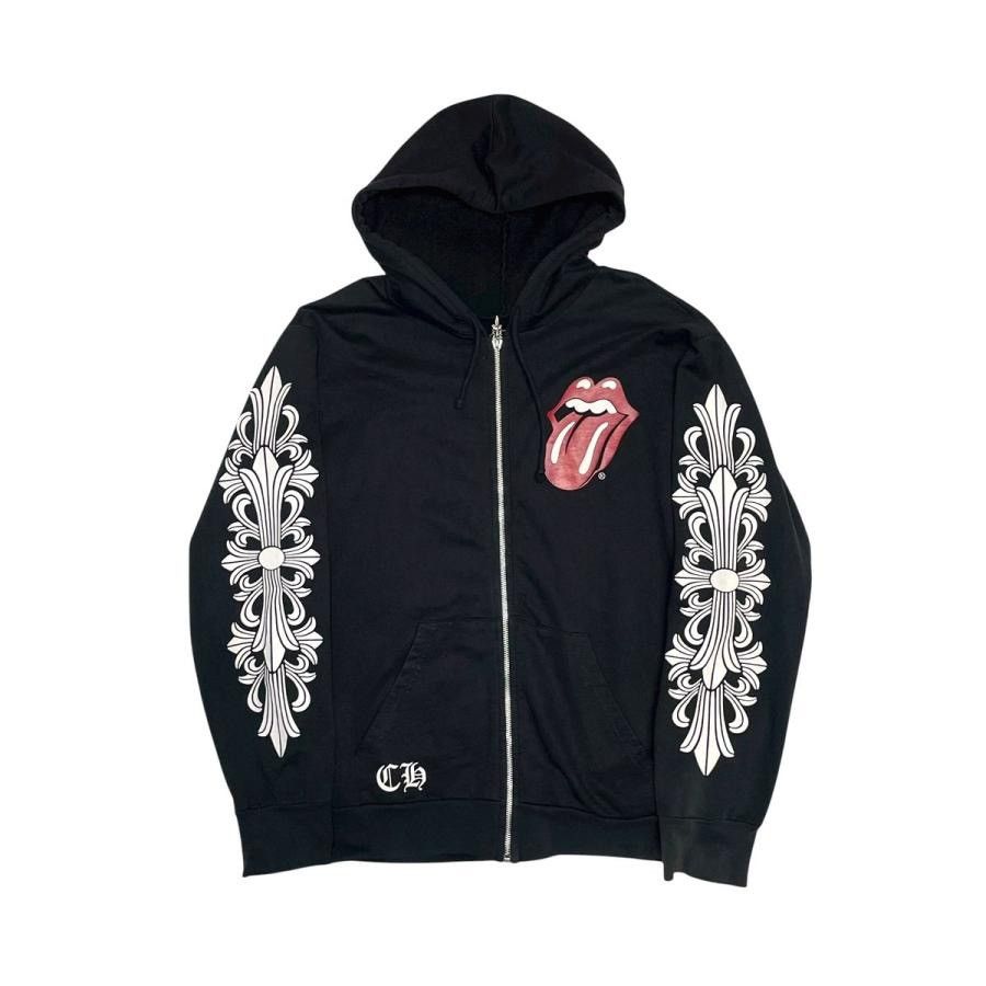 Chrome Hearts Old Chrome Hearts Lip Tongue Stones Floral Zip Hoodie Size US L / EU 52-54 / 3 - 1 Thumbnail