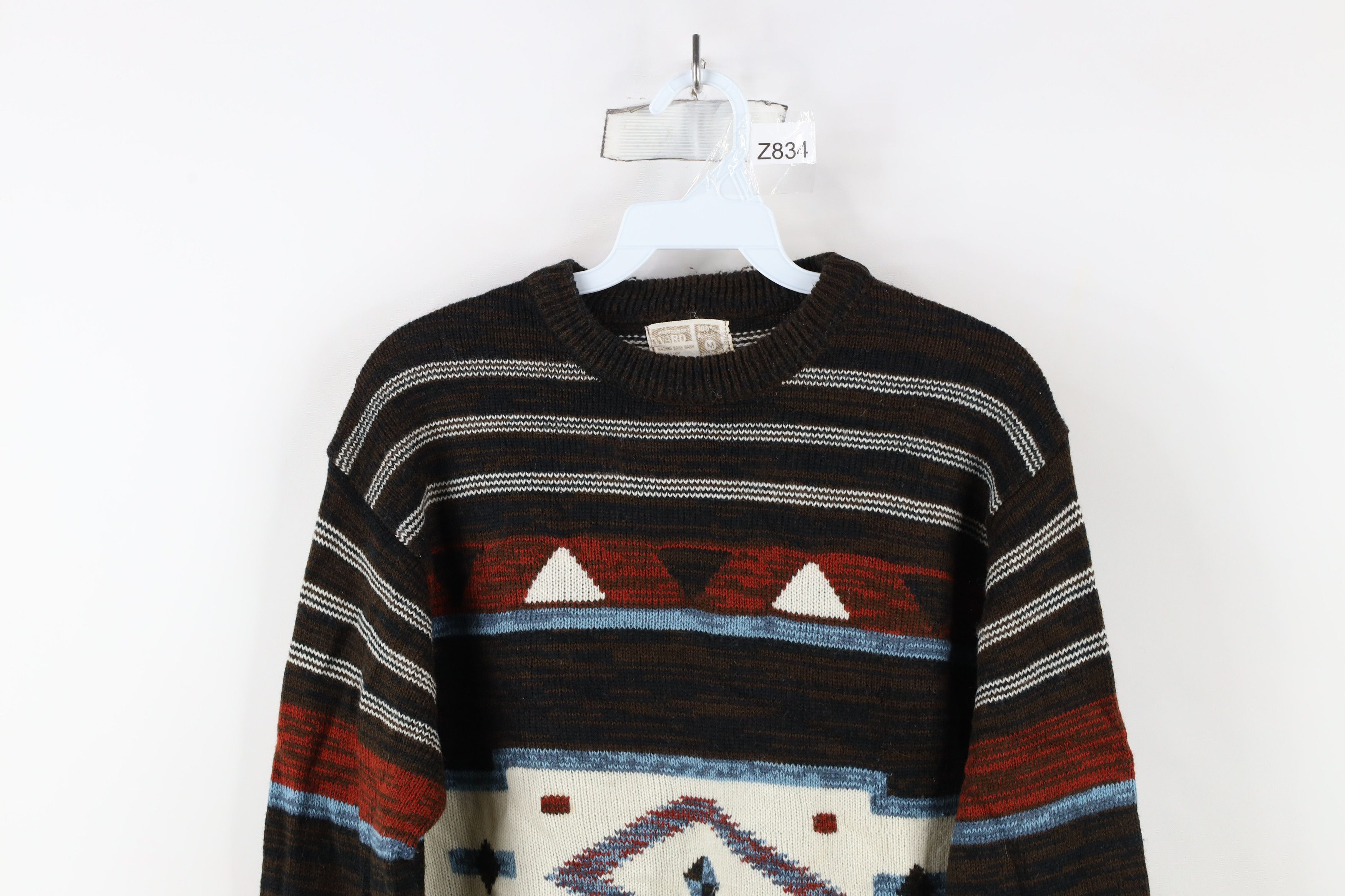 Vintage Vintage 70s Streetwear Southwestern Knit Crewneck Sweater Size M / US 6-8 / IT 42-44 - 2 Thumbnail