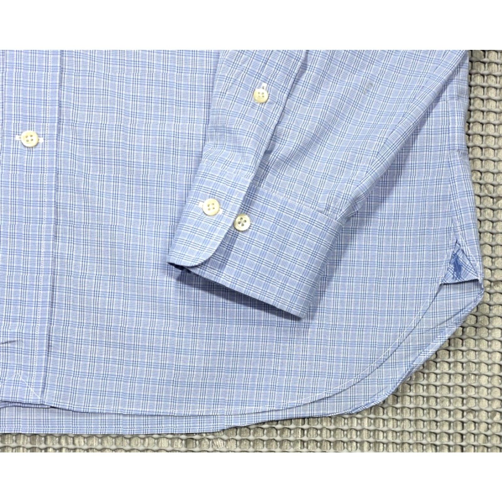 Polo Ralph Lauren Polo Ralph Lauren Shirt Men 15.5-35 Blue Houndstooth Plaid Button Up Easy Care Size US L / EU 52-54 / 3 - 4 Thumbnail