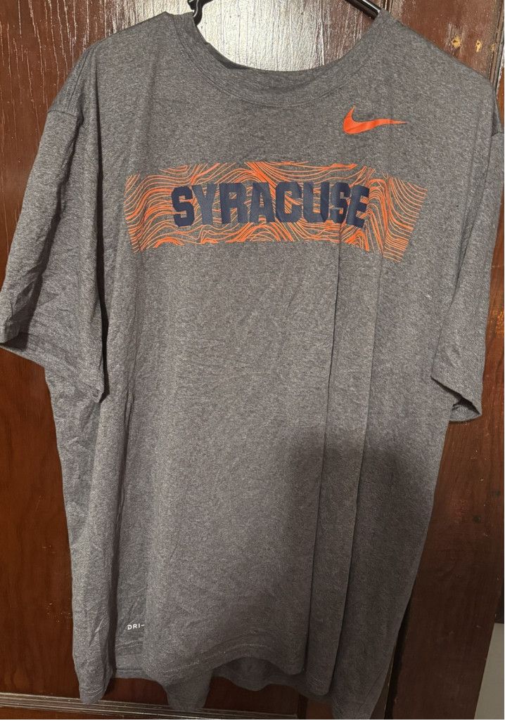 Nike Syracuse Orangemen Nike L/S Logo T-Shirt Men's XXL Gray Size US XXL / EU 58 / 5 - 1 Thumbnail