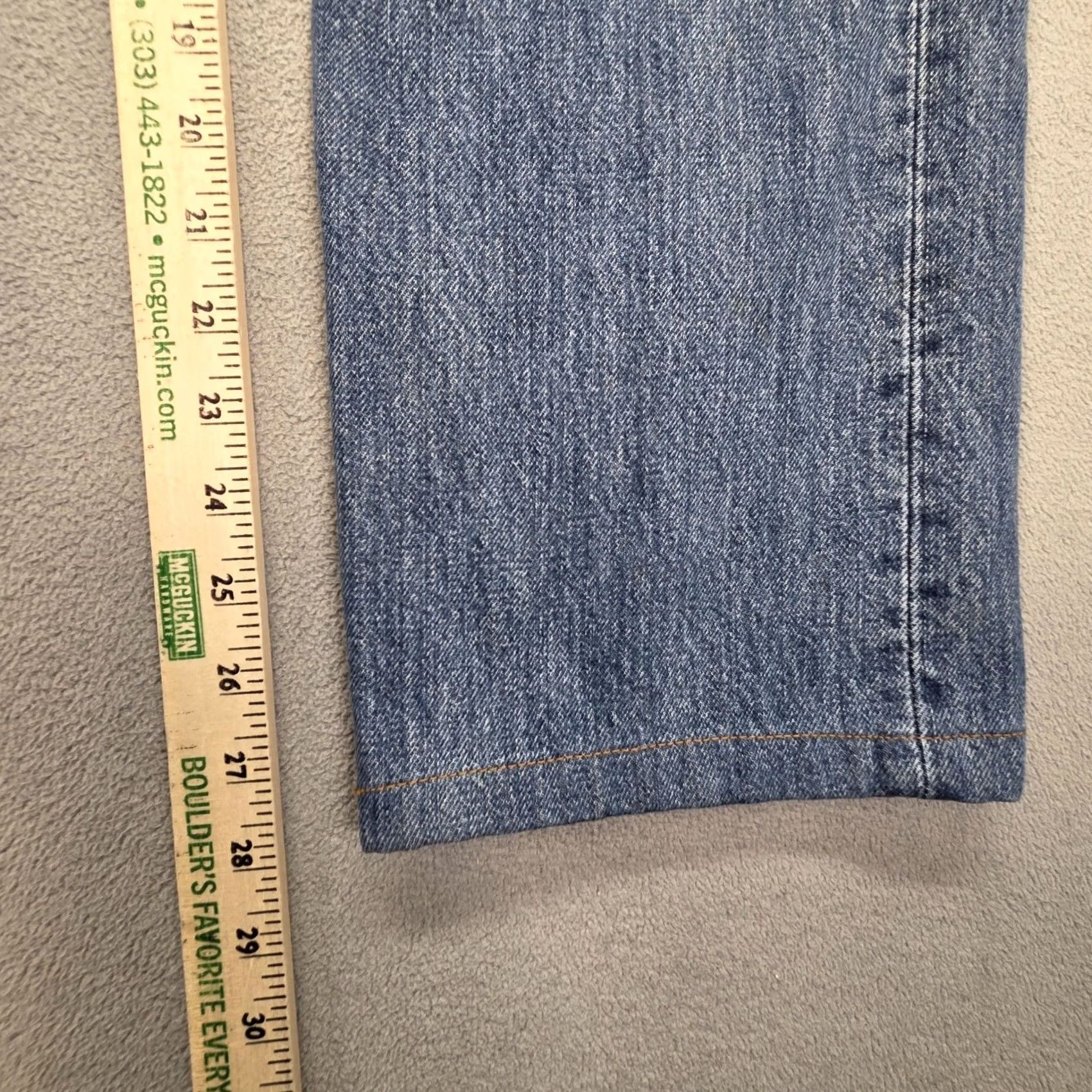 Levi's VTG Levi's 501 Jeans Mens Straight 30x28 Blue Denim 90s Stains Altered Hem Vintage Fits Mens Size US 30 / EU 46 - 4 Thumbnail