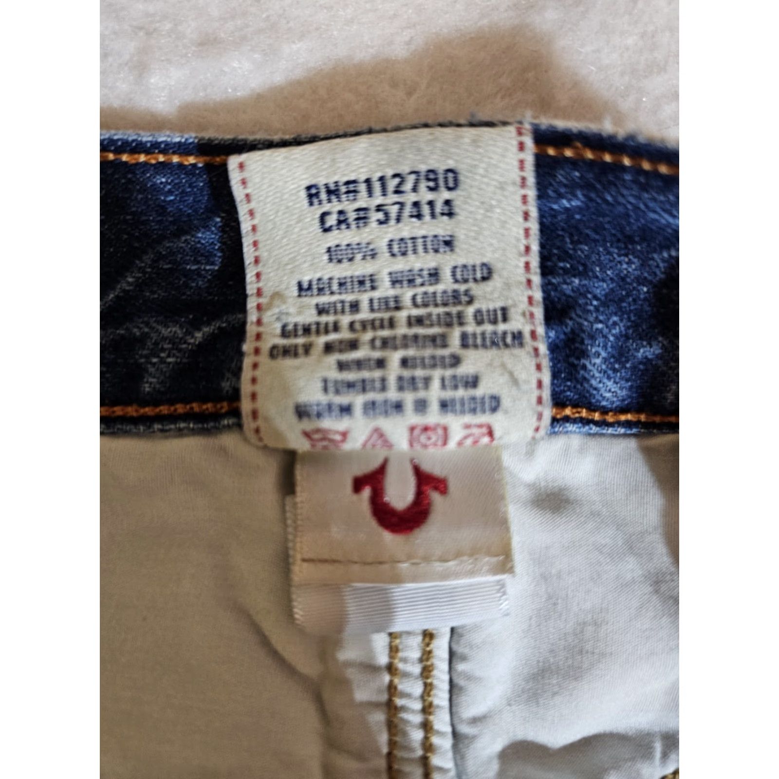 True Religion True Religion Classic Button Fly Jeans Straight Leg Distressed Men's 40x34 Size US 40 / EU 56 - 7 Thumbnail