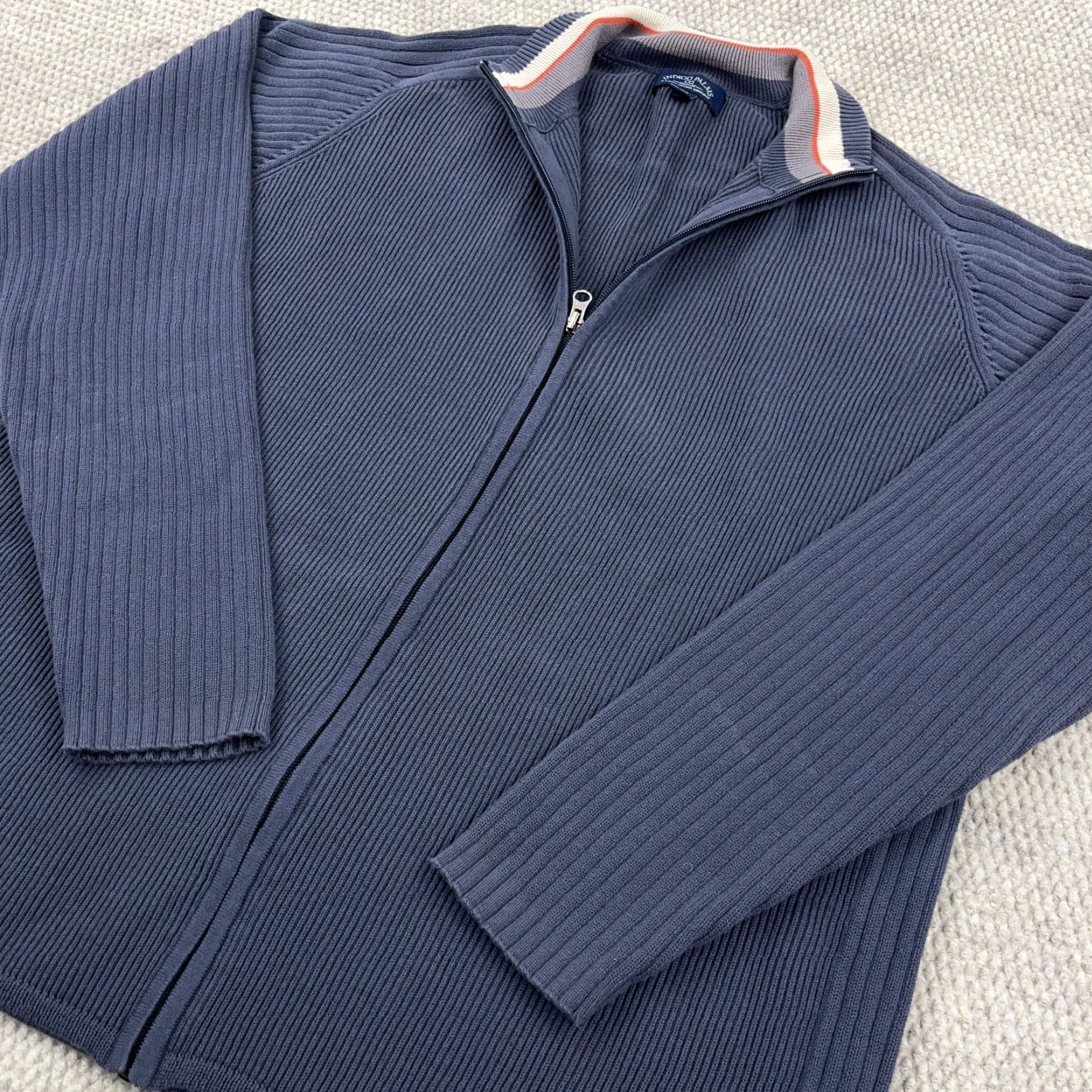 Tommy Bahama Tommy Bahama Sweater Men 2XL Gray Full Zip Indigo Palms Kint Jacket Ribbed Knit Style Classic Modern Casual Vintage? Size US XXL / EU 58 / 5 - 3 Thumbnail