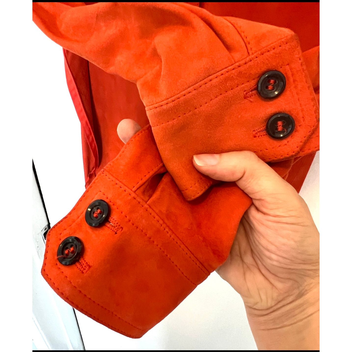 STRENESSE Strenesse Gabriele Strehle orange lace lambskin blouse y2k 4 Size S / US 4 / IT 40 - 12 Thumbnail