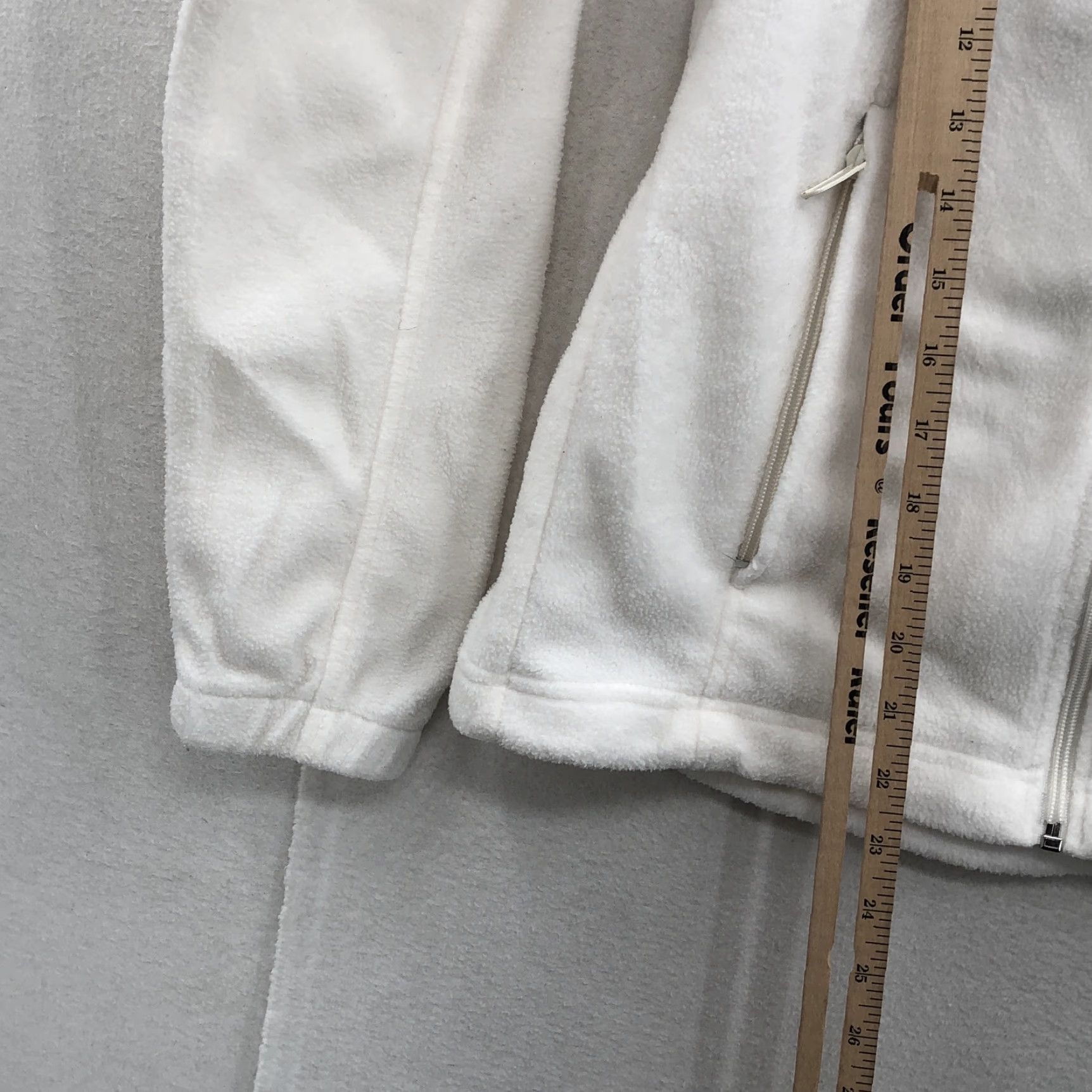 Vintage Columbia Womens Jacket White Fleece Zip Mock Neck Pockets XS Regular – Outdoor Activewear, Fall Winter, Womens Size XS / US 0-2 / IT 36-38 - 4 Thumbnail