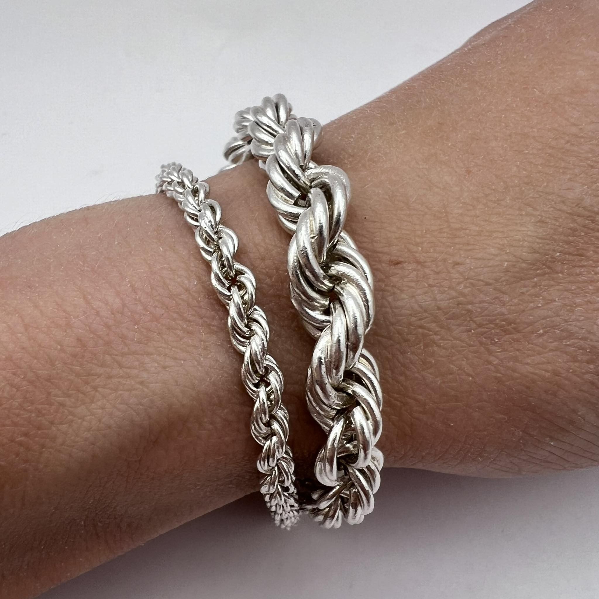Sterling Silver Vintage Sterling Silver 925 Chain Necklace Marked 36.8 gr Size ONE SIZE - 7 Thumbnail