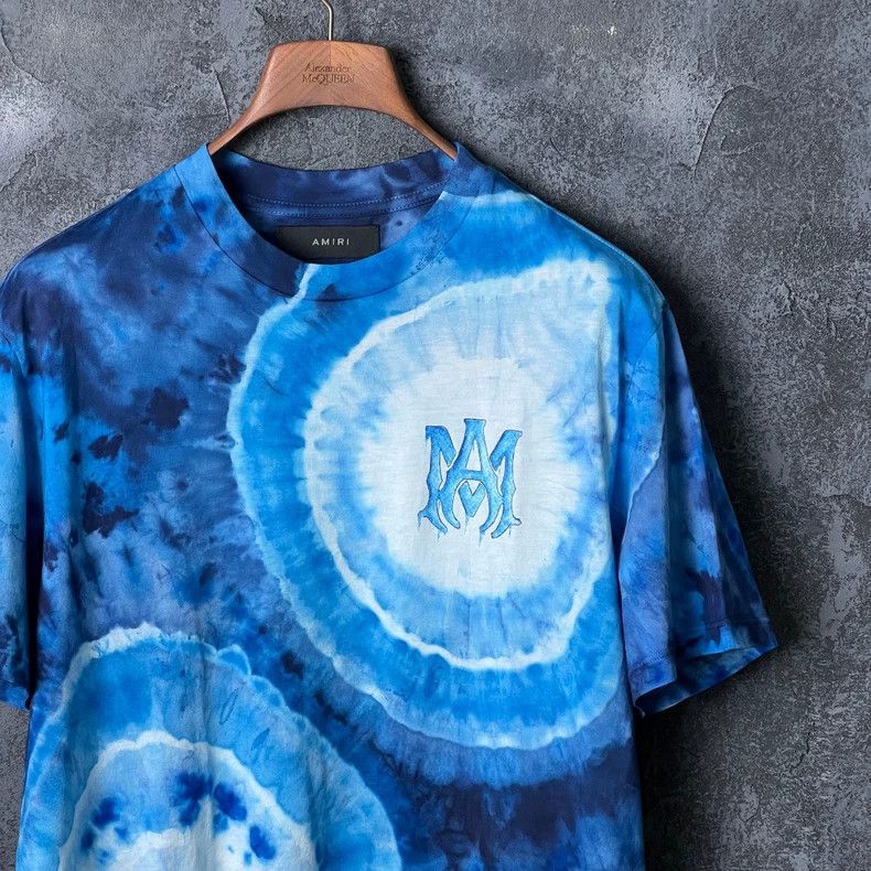 Amiri Amiri Blue Tie-Dye Cotton T-Shirt Size US M / EU 48-50 / 2 - 3 Thumbnail