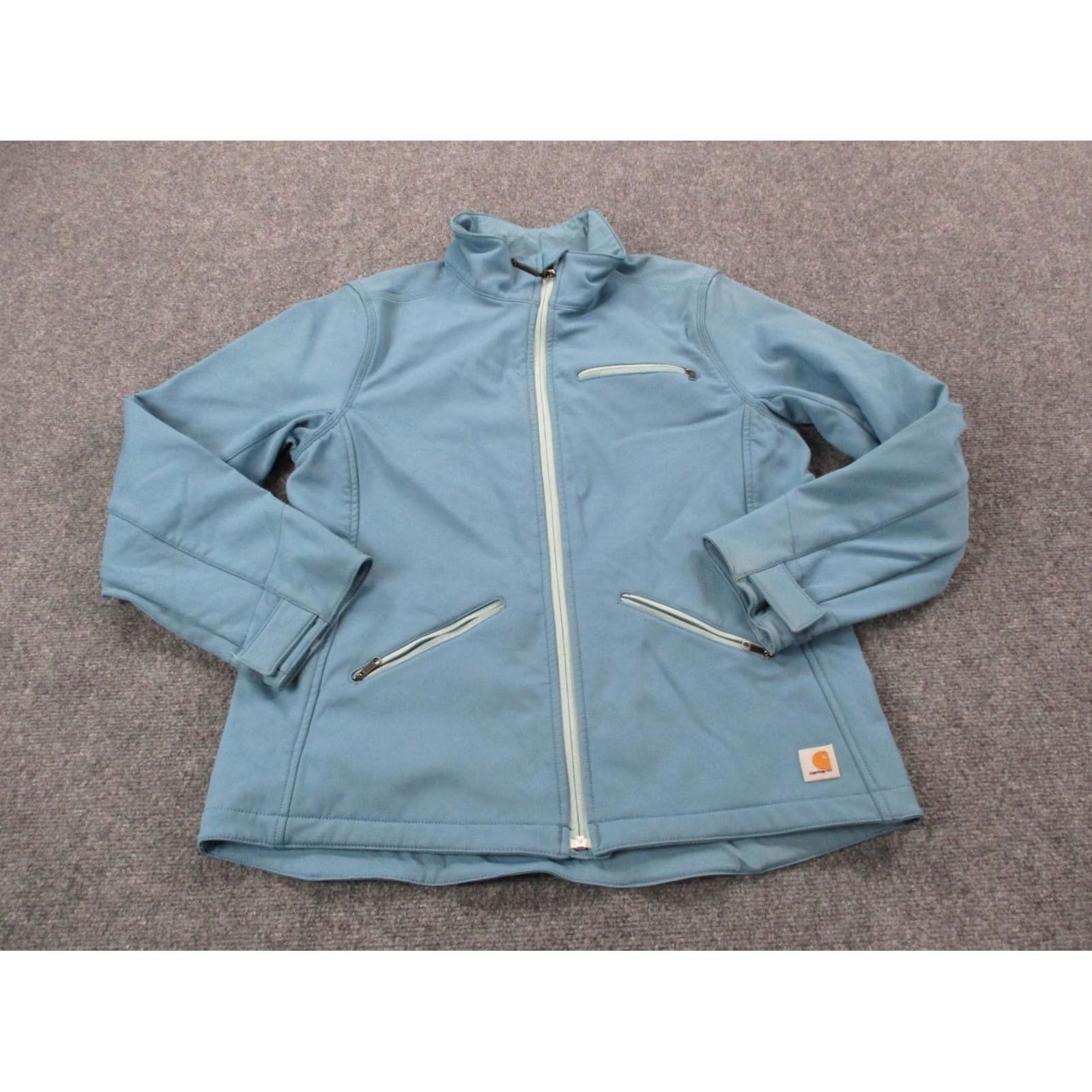 Carhartt Carhartt Jacket Women L Blue Nylon Softshell Outdoor Windbreaker Full Zip Pockets 90s Style Womens Size L / US 10 / IT 46 - 2 Thumbnail
