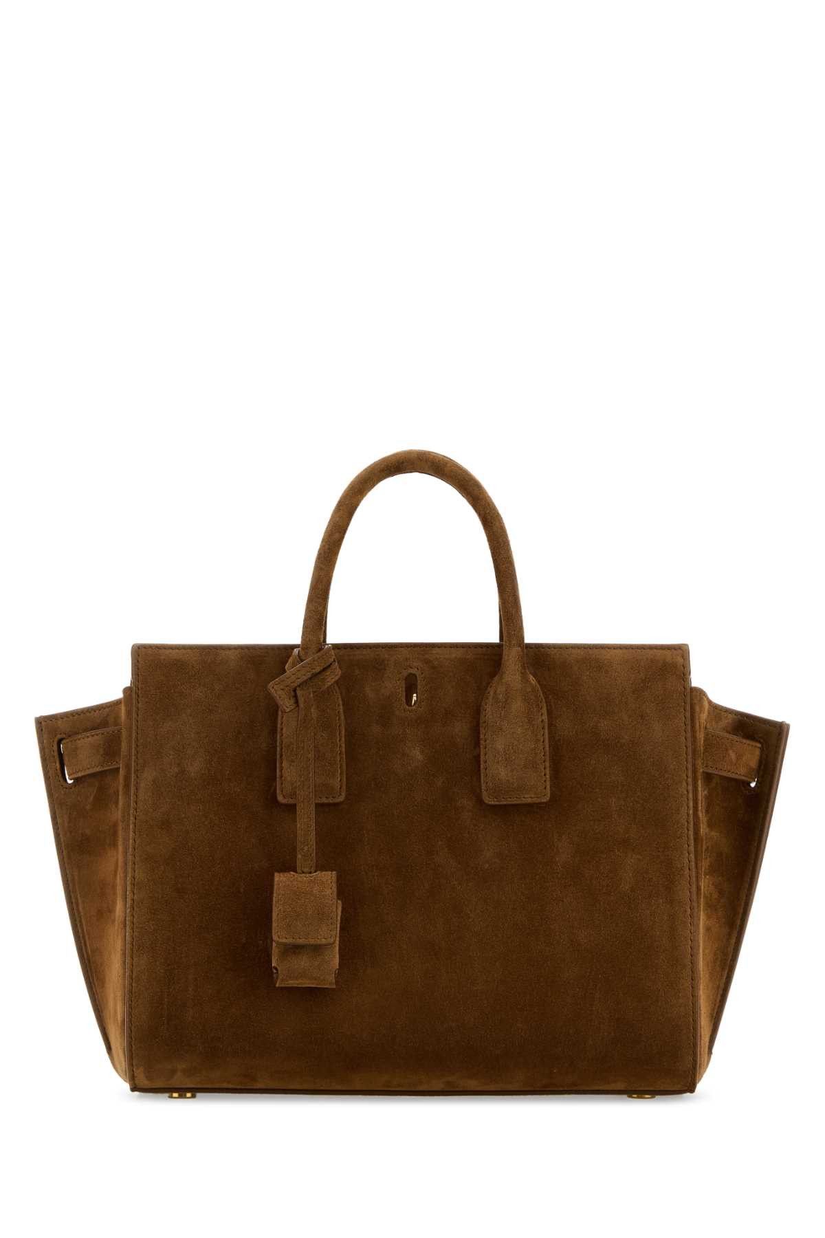 Saint Laurent Paris Brown Suede Sac De Jour Handbag Size ONE SIZE - 1 Thumbnail