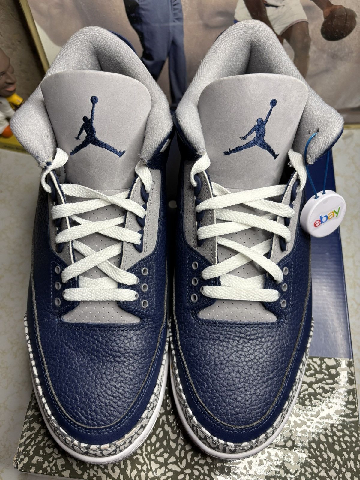 Jordan Brand Air Jordan 3 Retro Georgetown Size US 12 / EU 45 - 2 Thumbnail