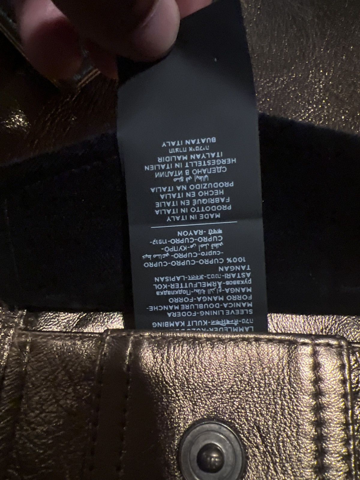 Gucci Tom Ford Men’s Gold Metallic Leather Trucker Jacket. Size US L / EU 52-54 / 3 - 11 Thumbnail