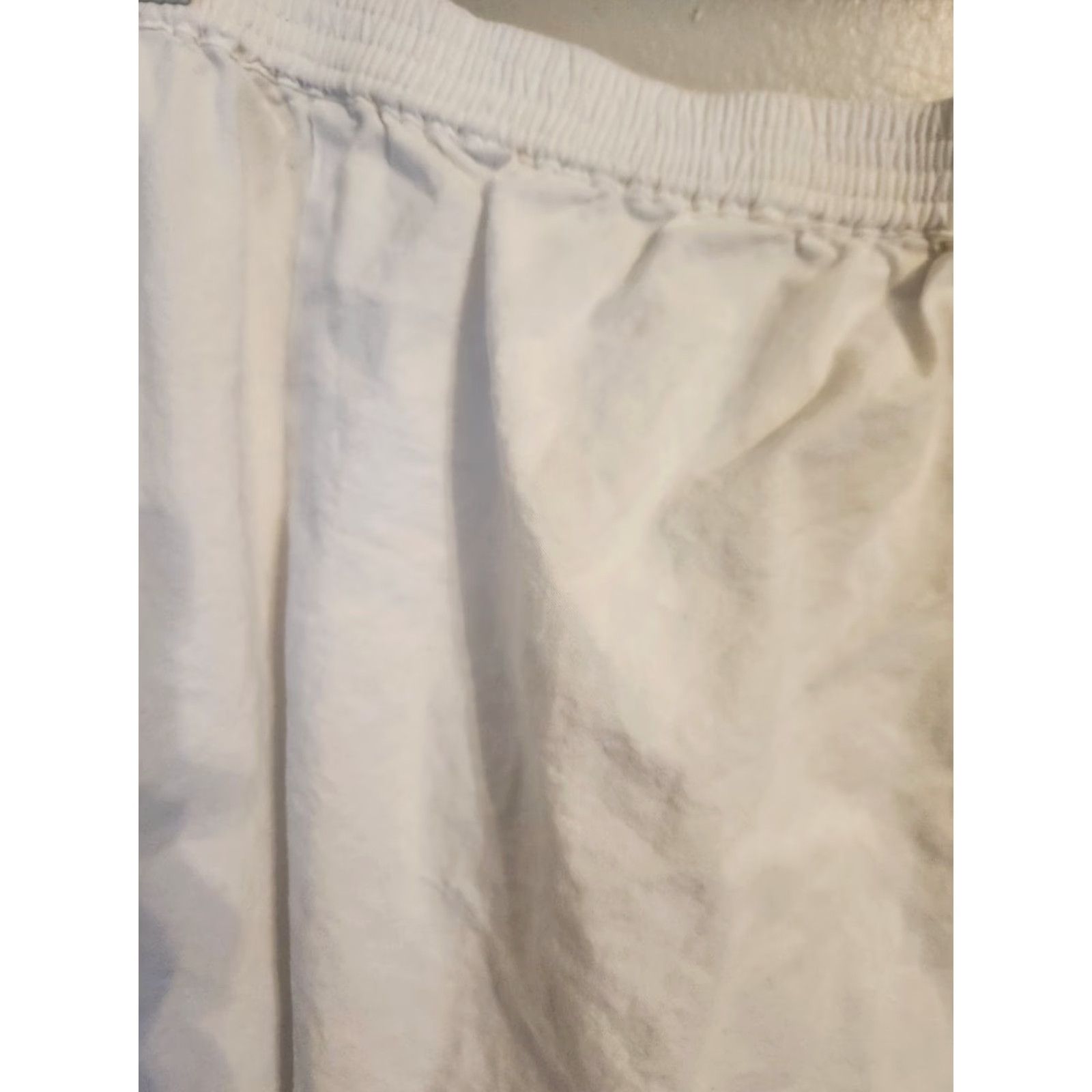 Vintage Chelsea Studio White Floral Embroidery A-Line Midi Skirt 30W Womens Plus Cotton Elastic Waist Midi Skirt Size 30" / US 8 / IT 44 - 2 Thumbnail