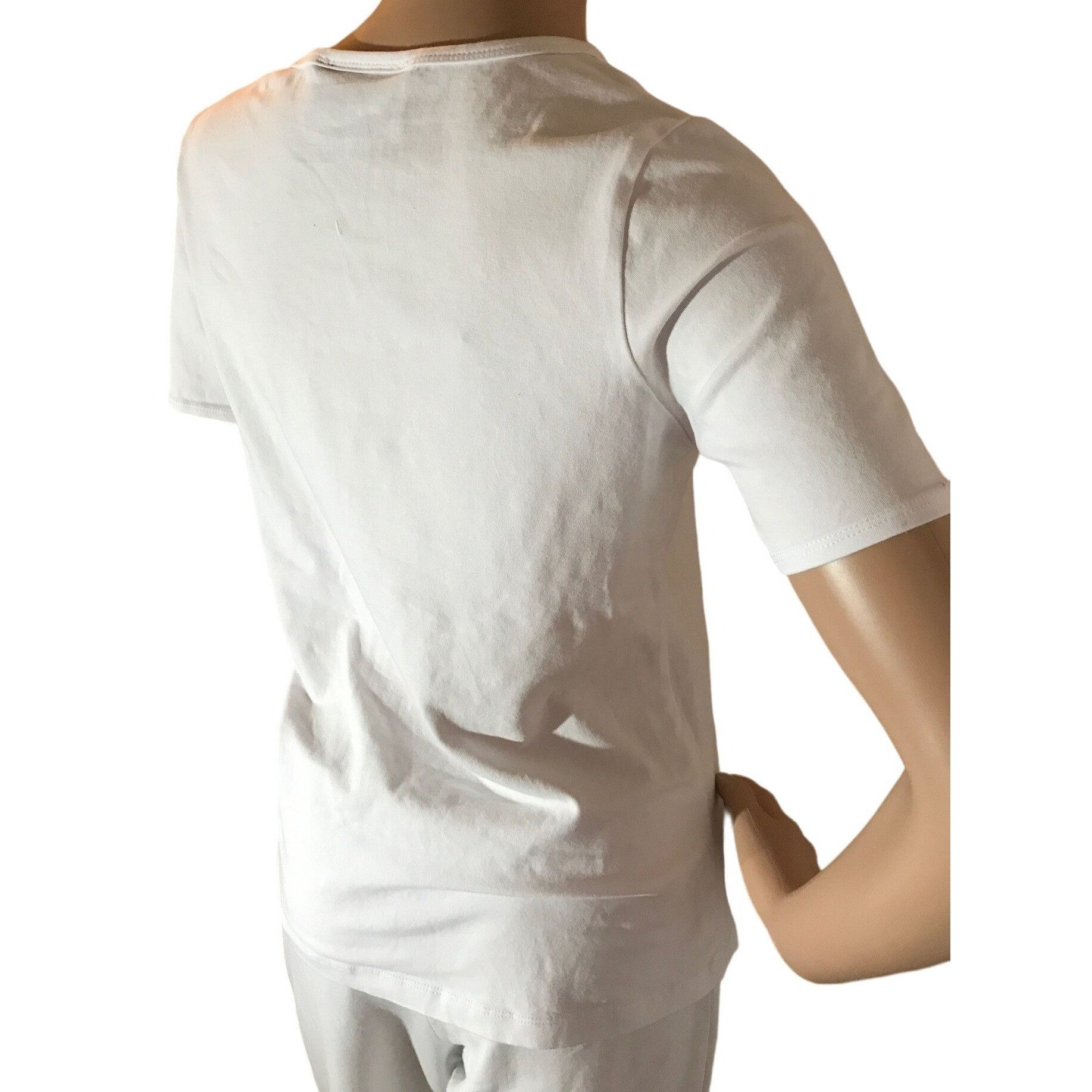 Designer × Vintage Christine Alexander Medium White Shirt Top Cotton Dance Trac Size M / US 6-8 / IT 42-44 - 4 Thumbnail