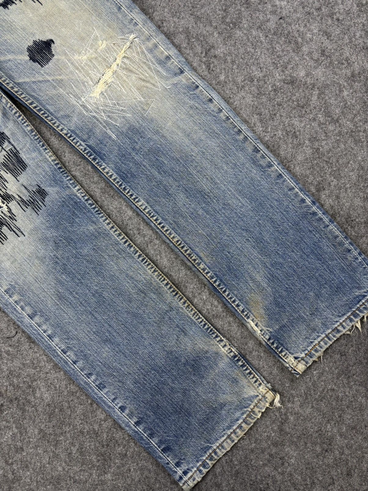 Levi's 💥Thrashed💥Vintage Levis 501 Crazy Rework Denim F823 Size US 28 / EU 44 - 8 Thumbnail