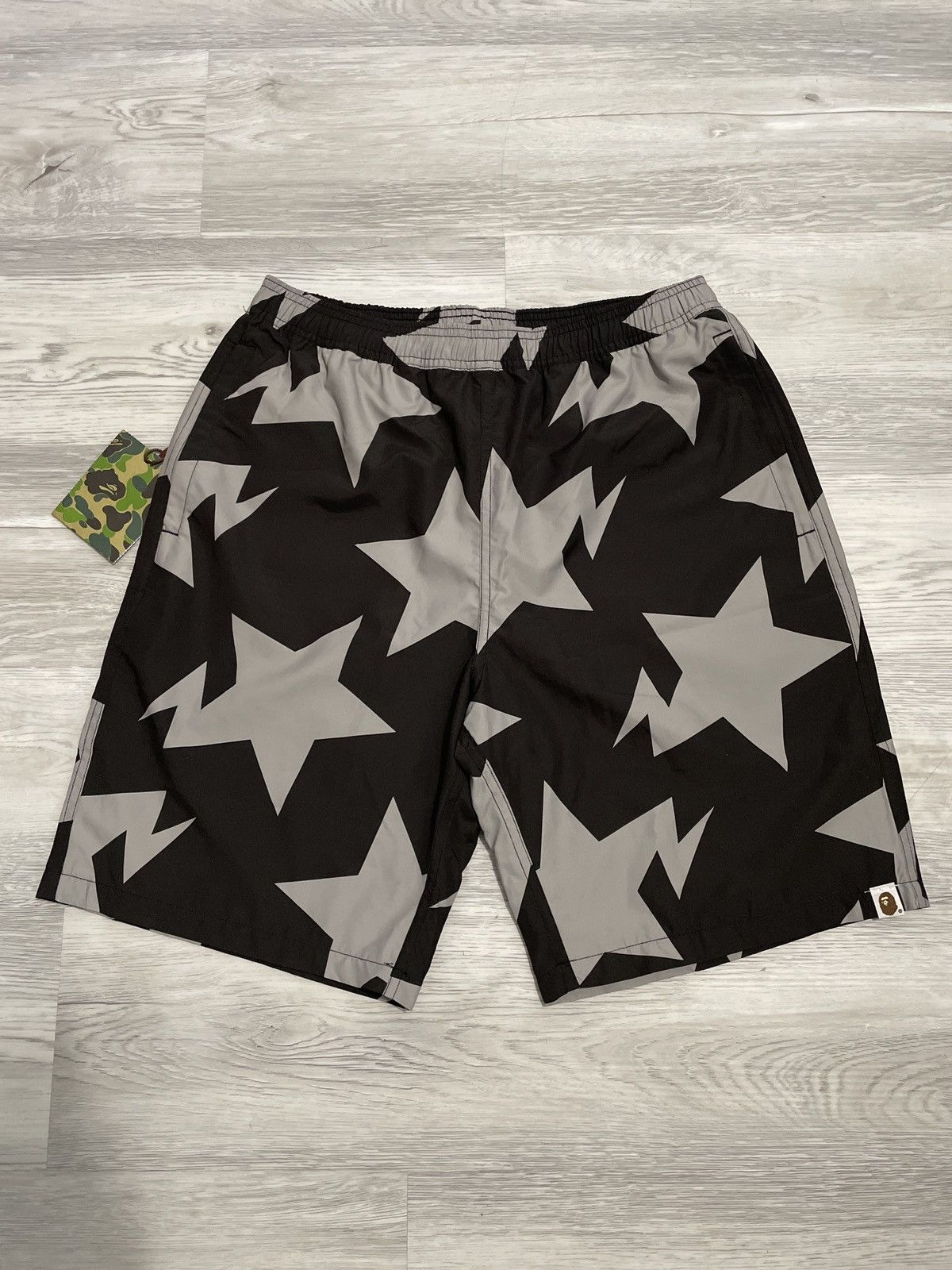 BAPE Sta Pattern buy Wide Fit SweatShorts Black Size XXL