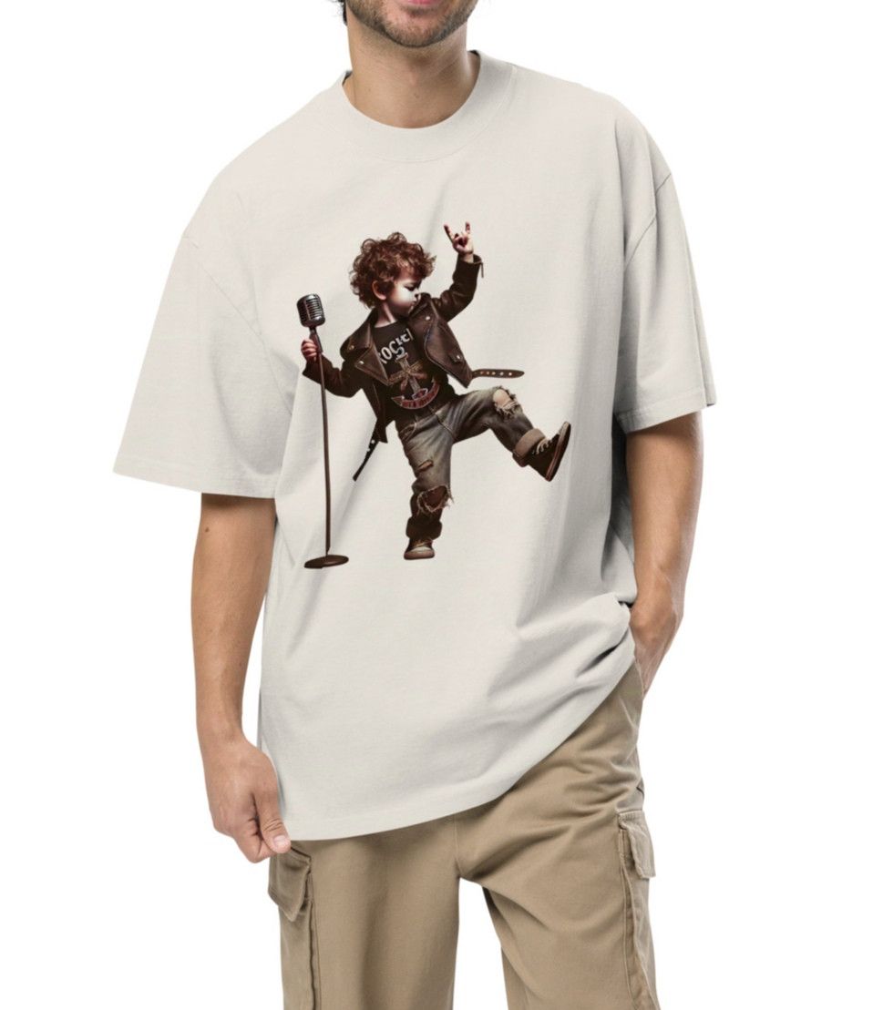 Designer Kids' Rock Star Pose Graphic Tee - Unique & Stylish Size US XXL / EU 58 / 5 - 1 Thumbnail