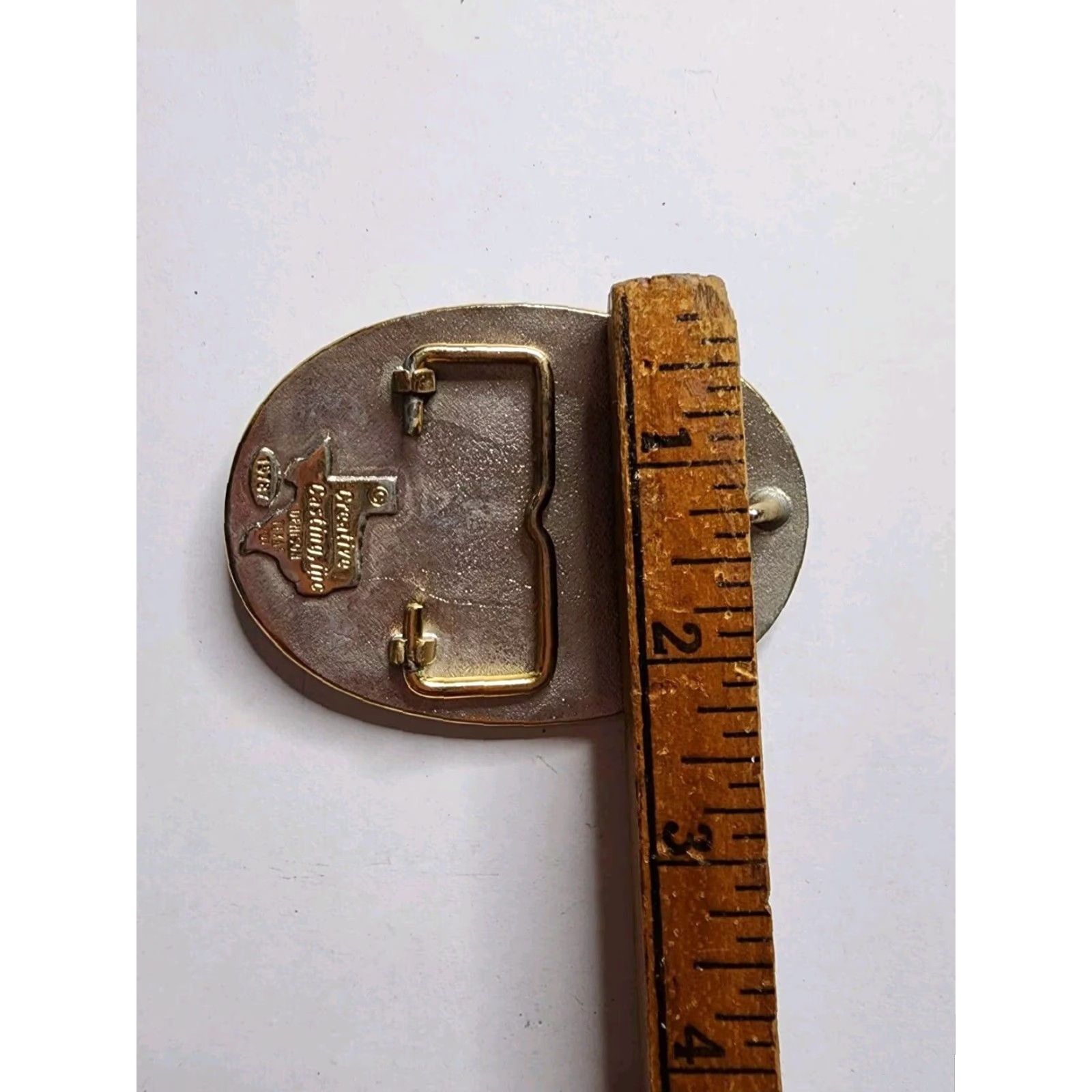Champion VINTAGE Cheyenne Trap Club Champion Belt Buckle Western One Size Silver Plated Brass Logo Buckle Mens Size ONE SIZE - 3 Thumbnail