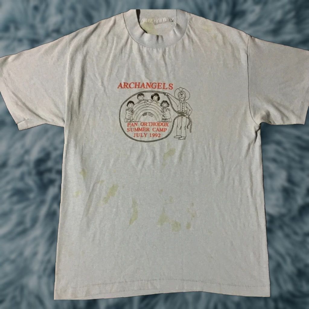 Vintage VINTAGE Archangels Summer Camp faded shirt M L Blue 90s 80s Grunge Punk Sports School Track Size US M / EU 48-50 / 2 - 1 Thumbnail