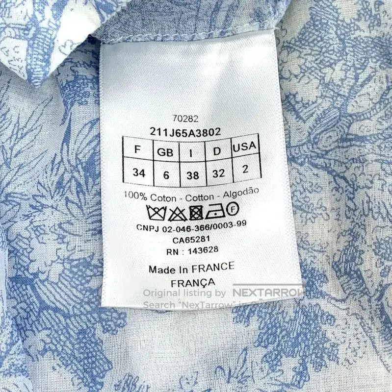 Dior Dior Light Blue Cotton Midi Skirt . Size 22" - 6 Thumbnail