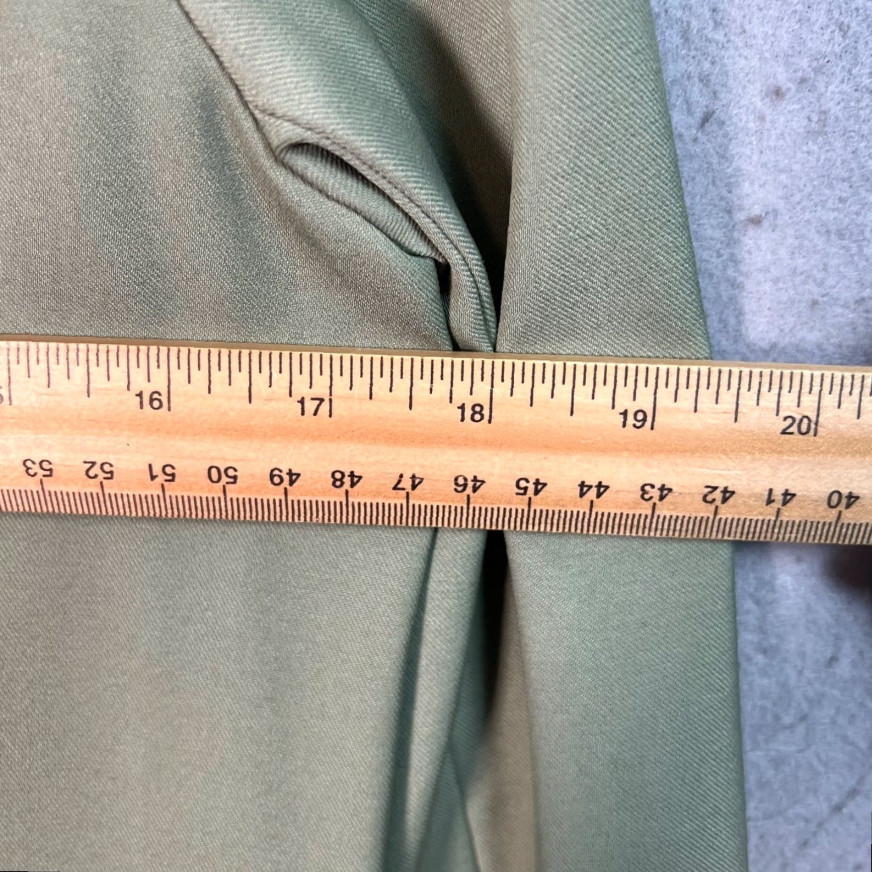Vintage French Mauve Double-Breasted Blazer Small Sage Green Polyester Womens Size S / US 4 / IT 40 - 5 Thumbnail