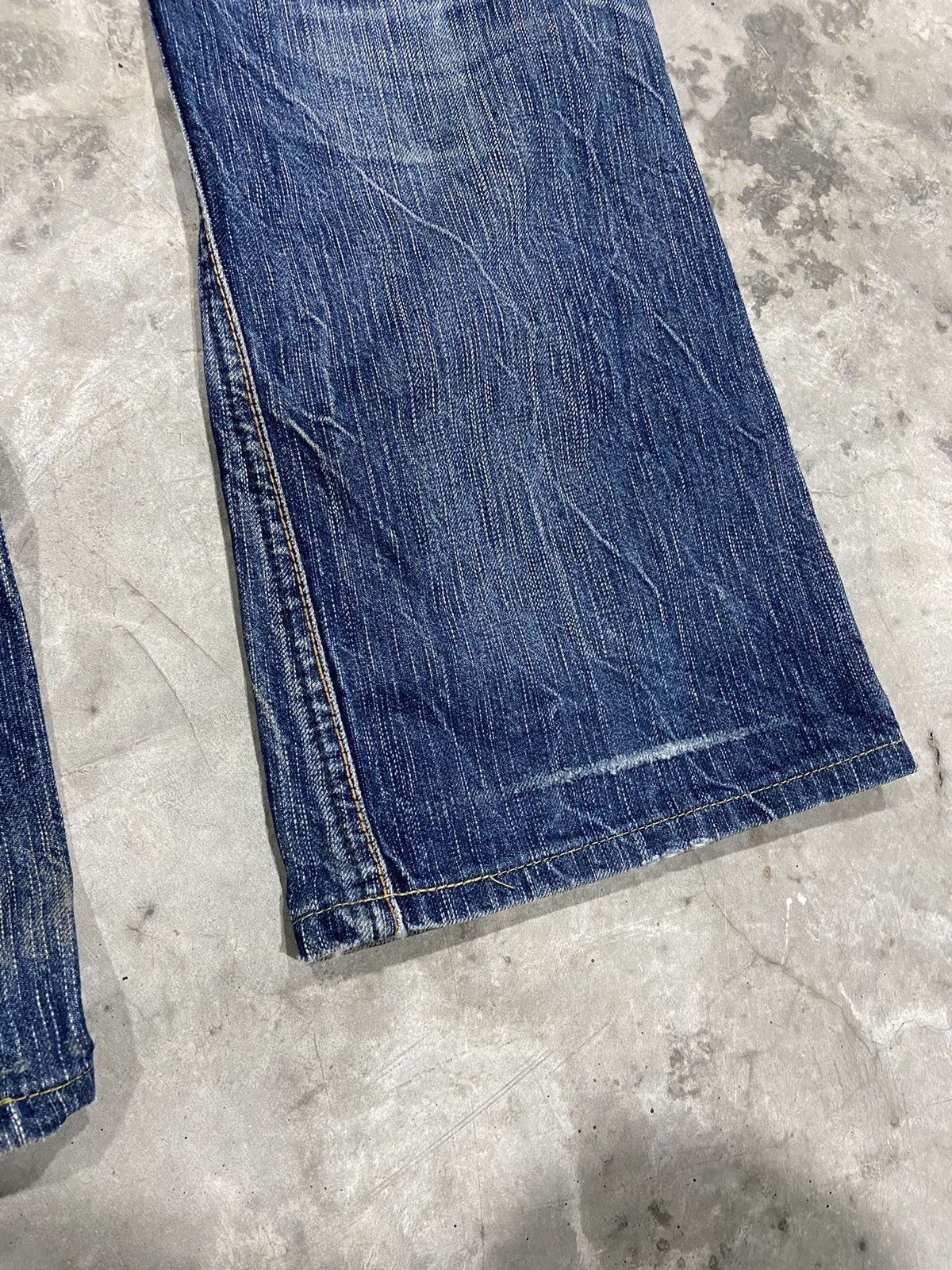 Edwin × Other ❤️‍🔥SEND OFFER ❤️‍🔥Edwin Blue Trip Flare Jeans Grazy Design Size 30" / US 8 / IT 44 - 12 Thumbnail