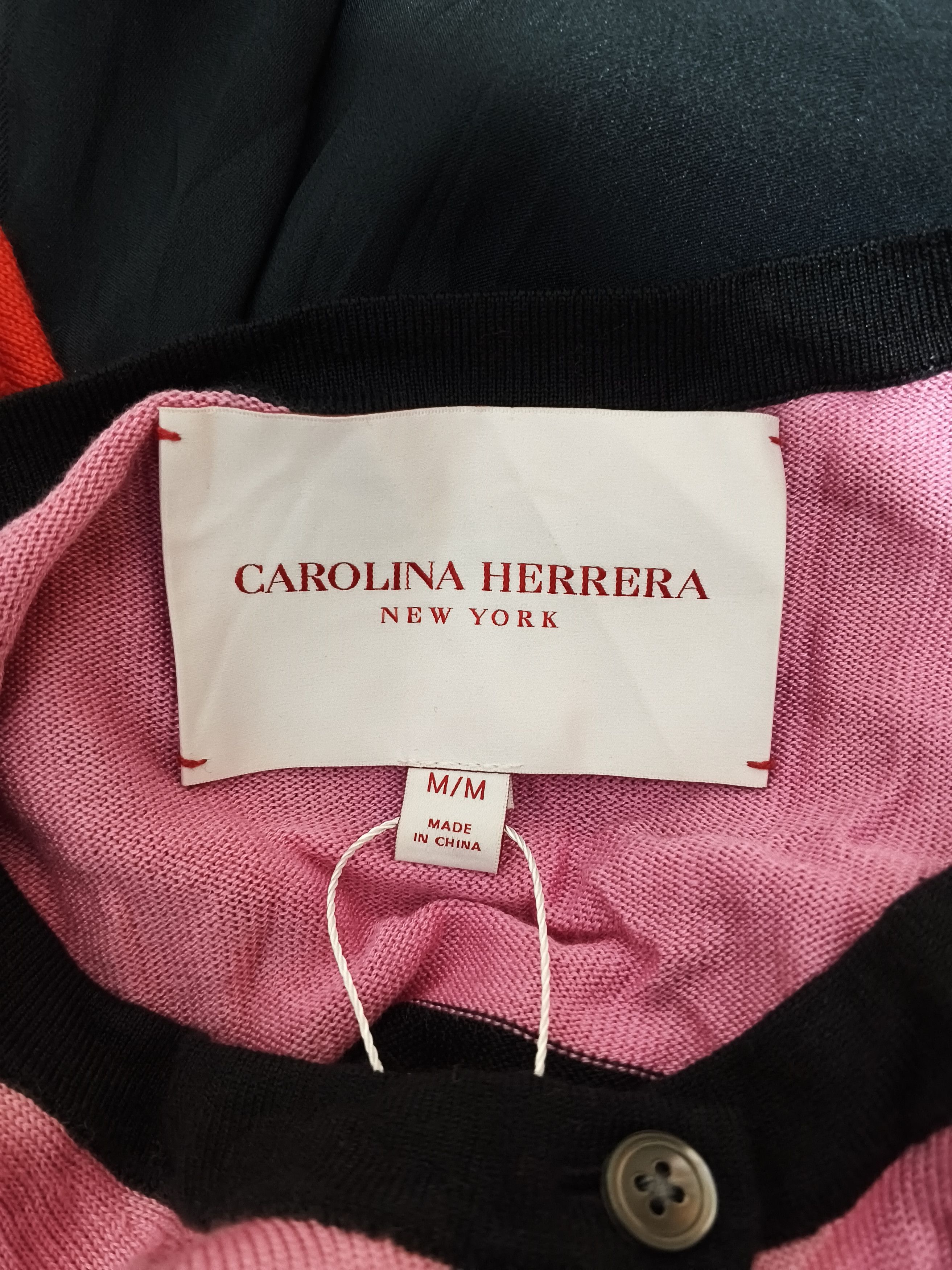 Carolina Herrera Carolina Herrera Y2K Silk Cashmere Color Block Cardigan Size M / US 6-8 / IT 42-44 - 6 Thumbnail