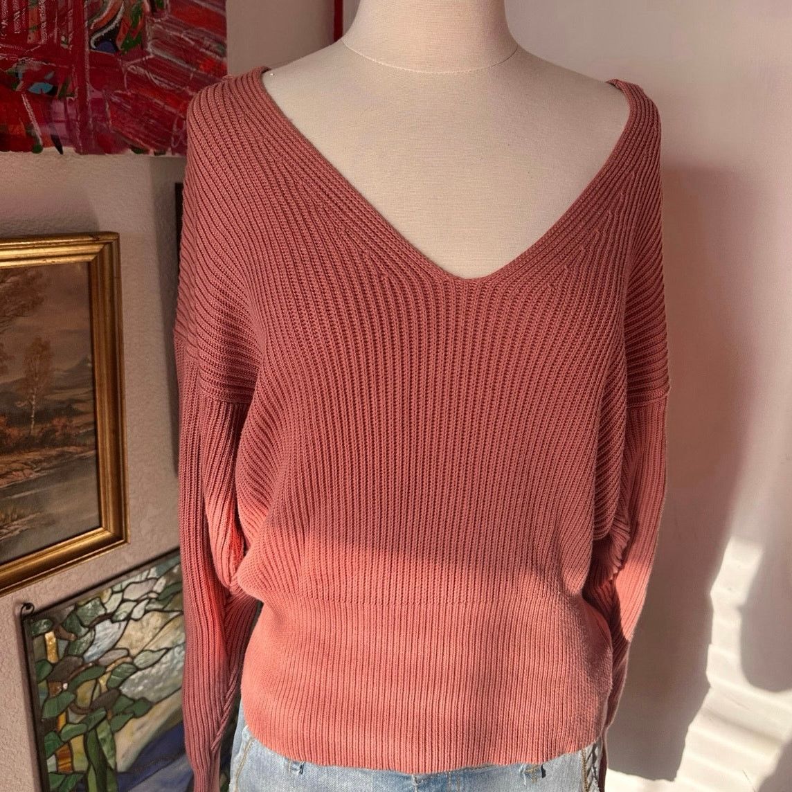 Free People free people pink knit sweater Size M / US 6-8 / IT 42-44 - 2 Thumbnail
