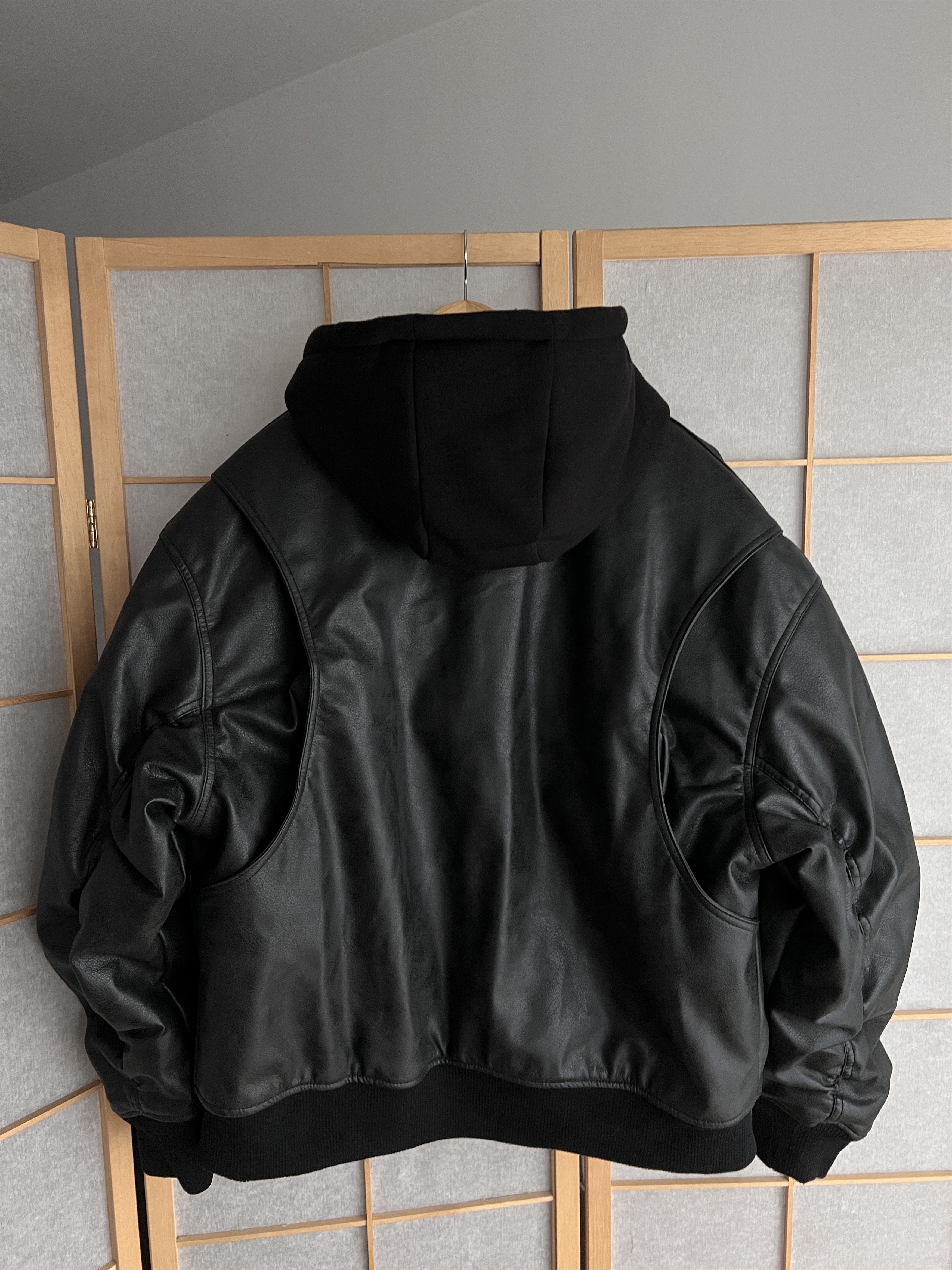 Hysteric Glamour MA-1 leather bomber jacket y2k baggy opium boxy flyer army Size US L / EU 52-54 / 3 - 24 Thumbnail