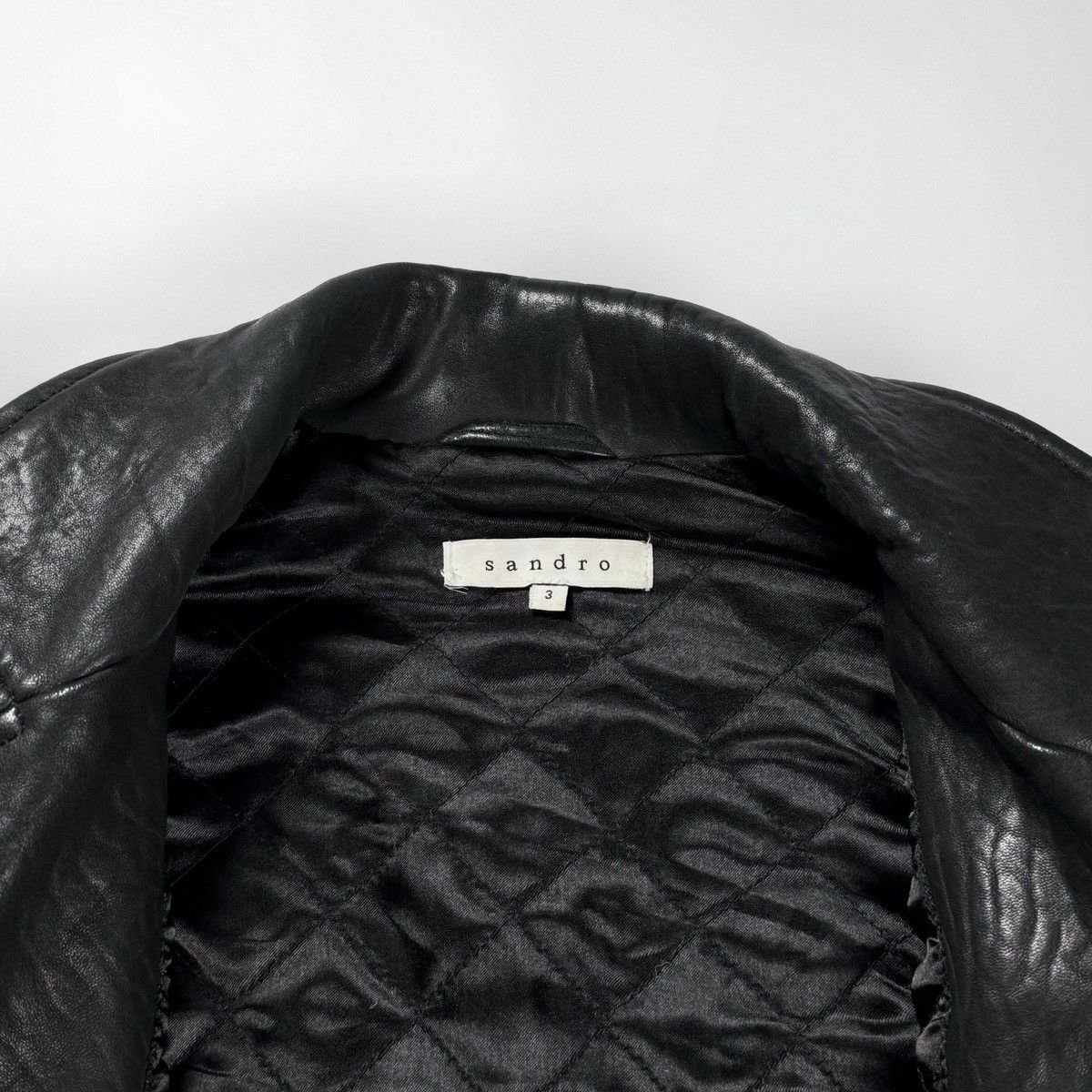 Sandro Sandro Paris Leather Biker Jacket Vintage Size M / US 6-8 / IT 42-44 - 6 Thumbnail