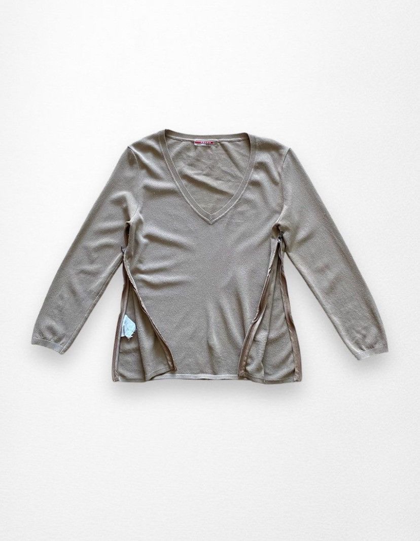 Prada Prada Milano v-neck double zip vintage jumper sweater Size M / US 6-8 / IT 42-44 - 12 Thumbnail