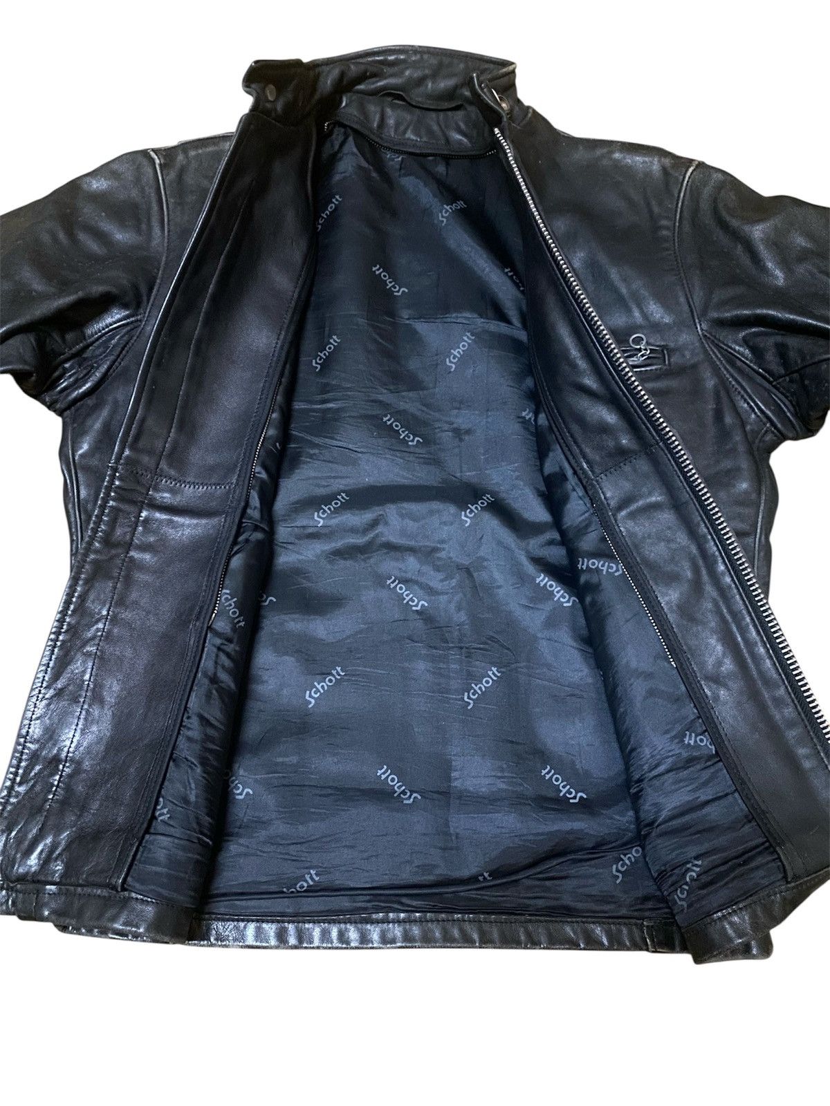 Schott Vintage 80s Schott Cafe Racer Bikers Style Leather Jacket Size US S / EU 44-46 / 1 - 3 Thumbnail