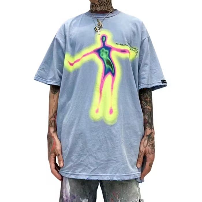 Japanese Brand Oversized Alien Blue Graphic T Shirt Size US L / EU 52-54 / 3 - 1 Thumbnail