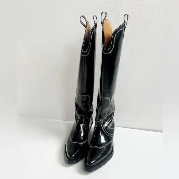Ganni Ganni | Tall Western Boots Size US 9 / IT 39 - 3 Thumbnail