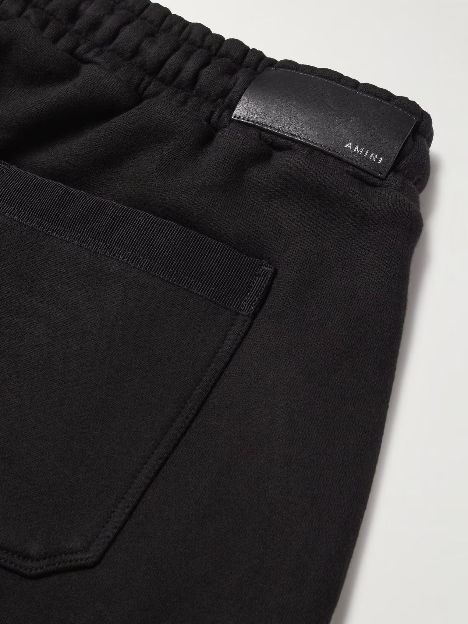 Amiri o1s1wg110126 Straight-Leg Logo-Flocked Shorts in Black Size US 34 / EU 50 - 5 Thumbnail
