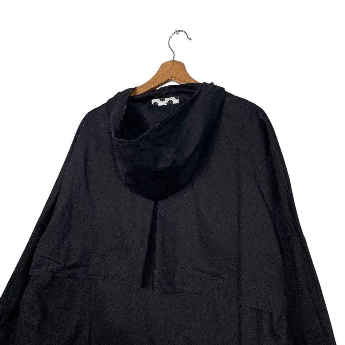 Antigua Antiqua Black Hooded Overcoat Size L / US 10 / IT 46 - 10 Thumbnail