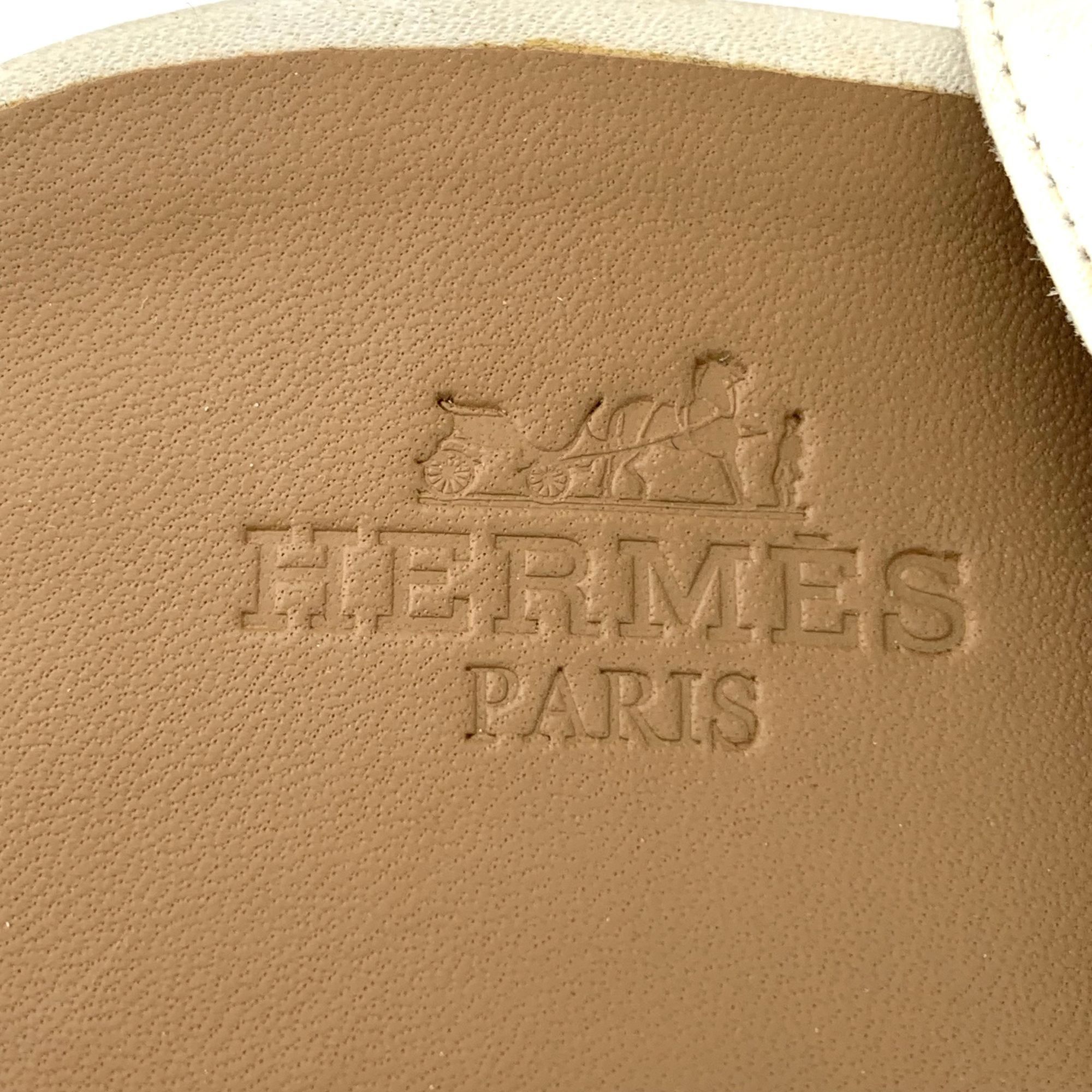 Hermes Hermes Size 38 White Leather Open-Toe High Heel Sandals With Size US 8 / IT 38 - 7 Thumbnail