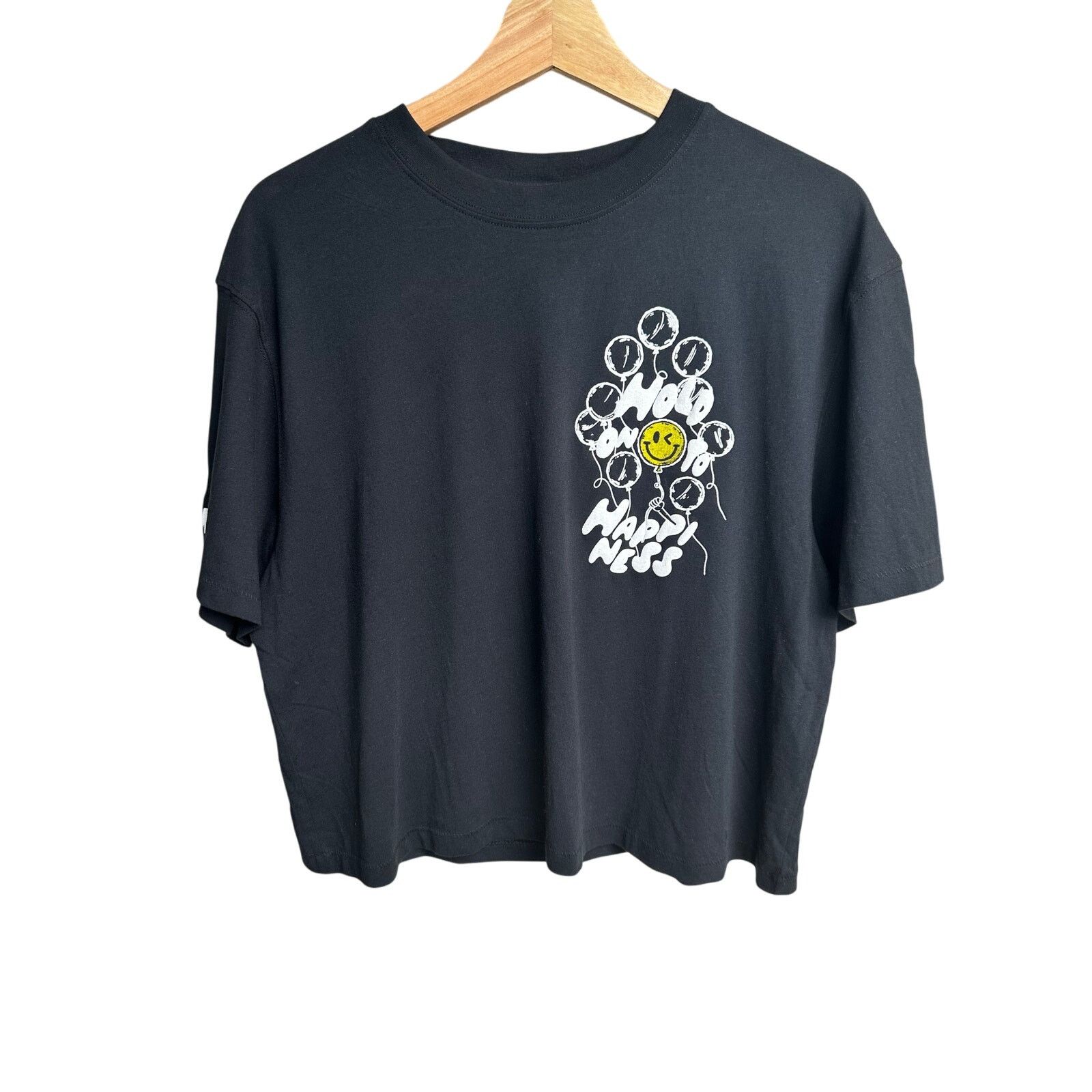 Fabletics Fabletics x S.W. Smiley Cotton T-Shirt - Size M - New Size US M / EU 48-50 / 2 - 1 Thumbnail