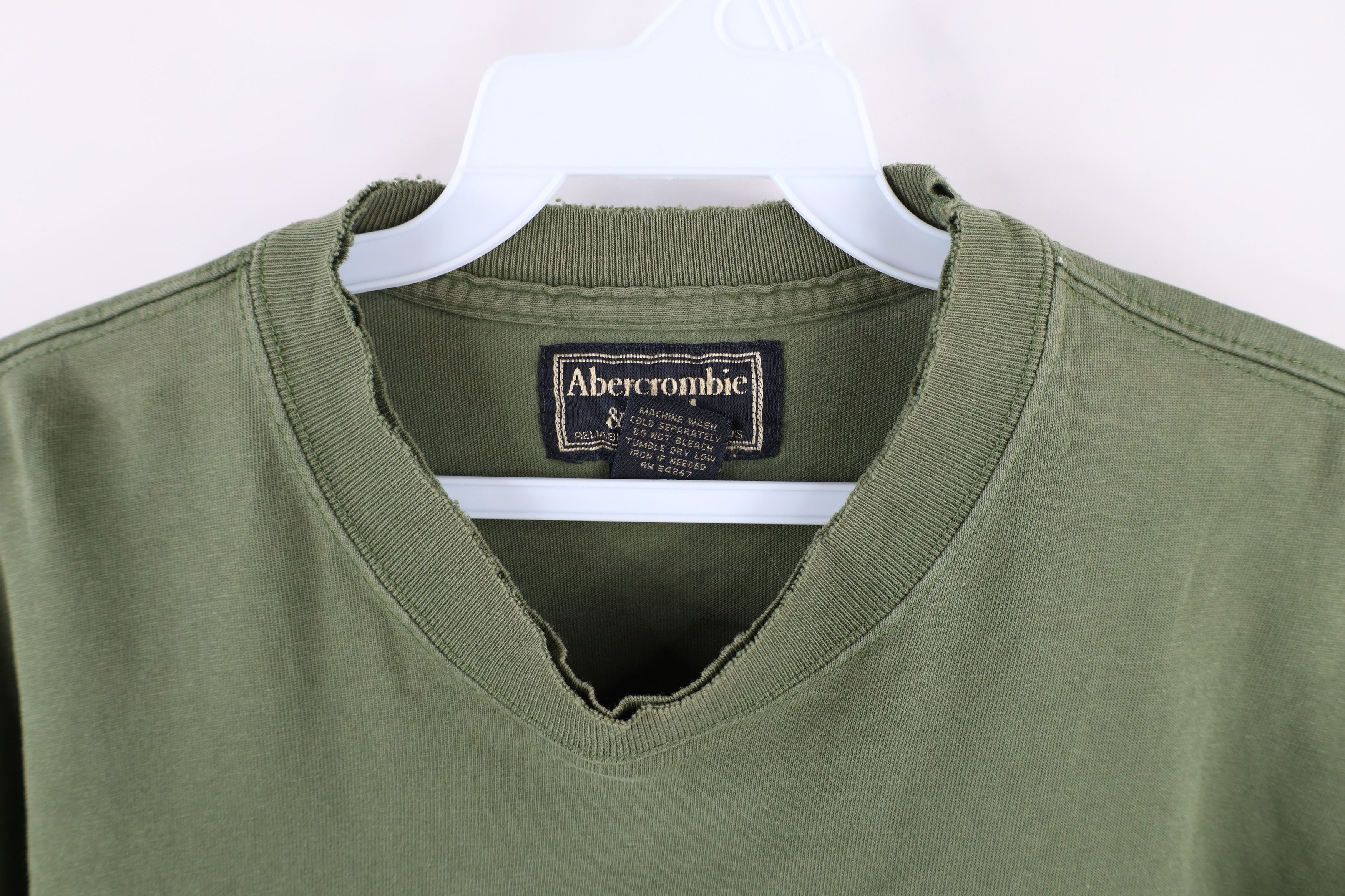 Abercrombie & Fitch × Vintage Vintage 90s Abercrombie & Fitch Long Sleeve T-Shirt Green Size US L / EU 52-54 / 3 - 6 Thumbnail