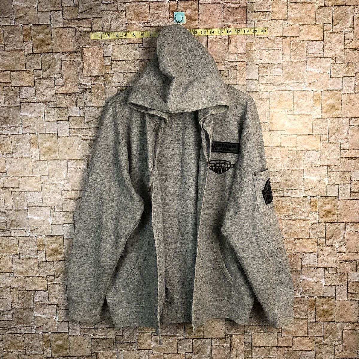 Japanese Brand Hummer vintage Grey Hoodie cardigan sweater #A228 Size US XL / EU 56 / 4 - 3 Thumbnail