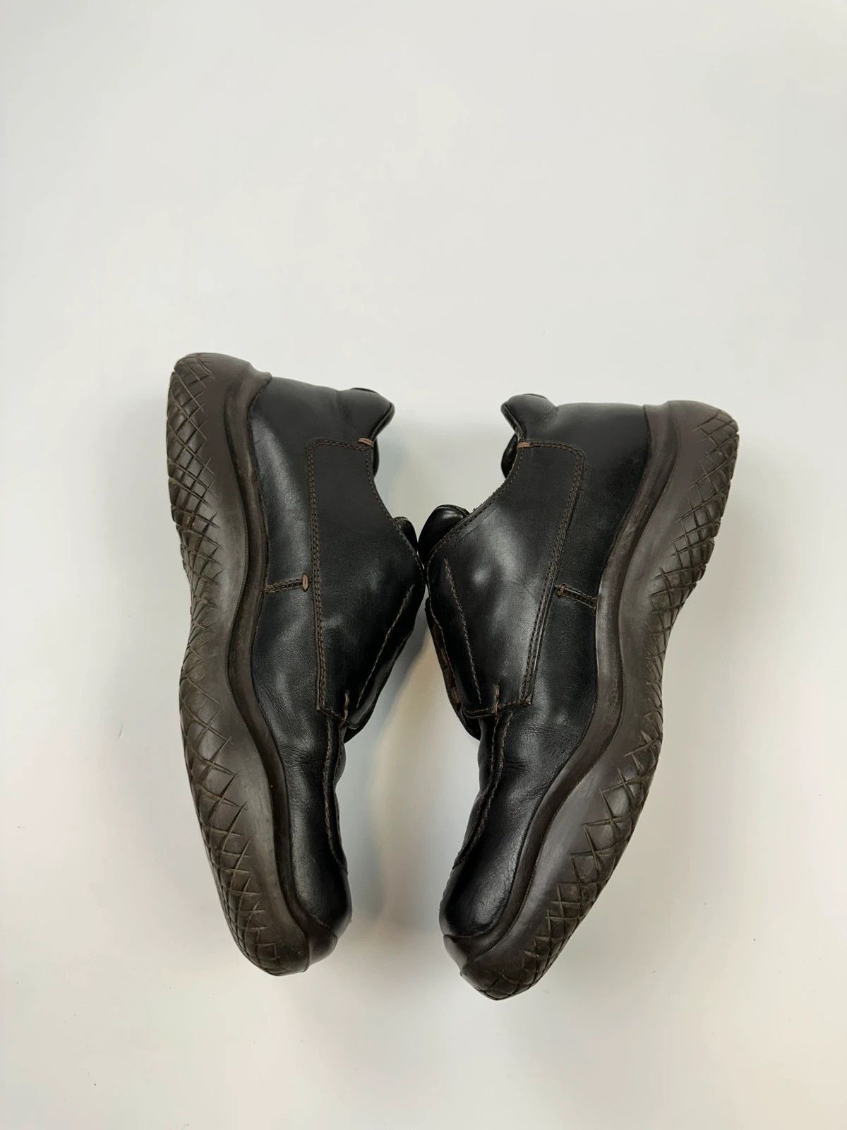 Prada Prada Sport FW1999 Black Leather Derby Vibram Puddle Sole Size US 9.5 / EU 42-43 - 9 Thumbnail