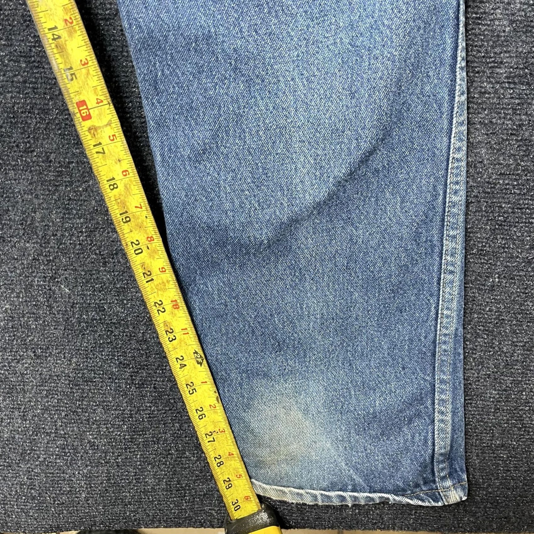 Denime Vintage Rustler Jeans Mens 36x30 Blue Medium Wash Denim Straight Leg USA Casual Mens Size US 36 / EU 52 - 7 Thumbnail